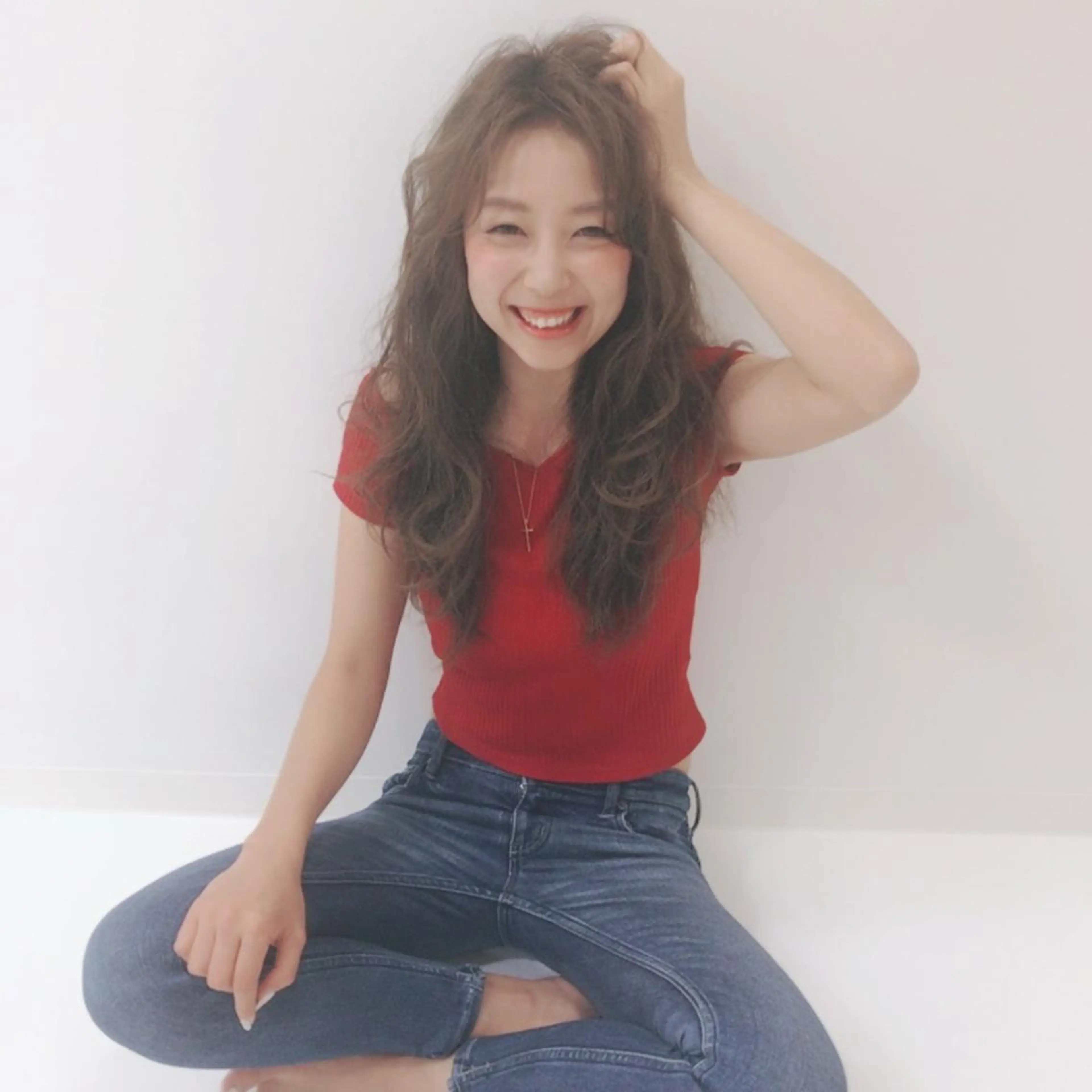 ロング カラー ヘアアレンジ knock【ノック】所属・烏丸韓国ヘア🇰🇷 ayaka🎀のヘアスタイル