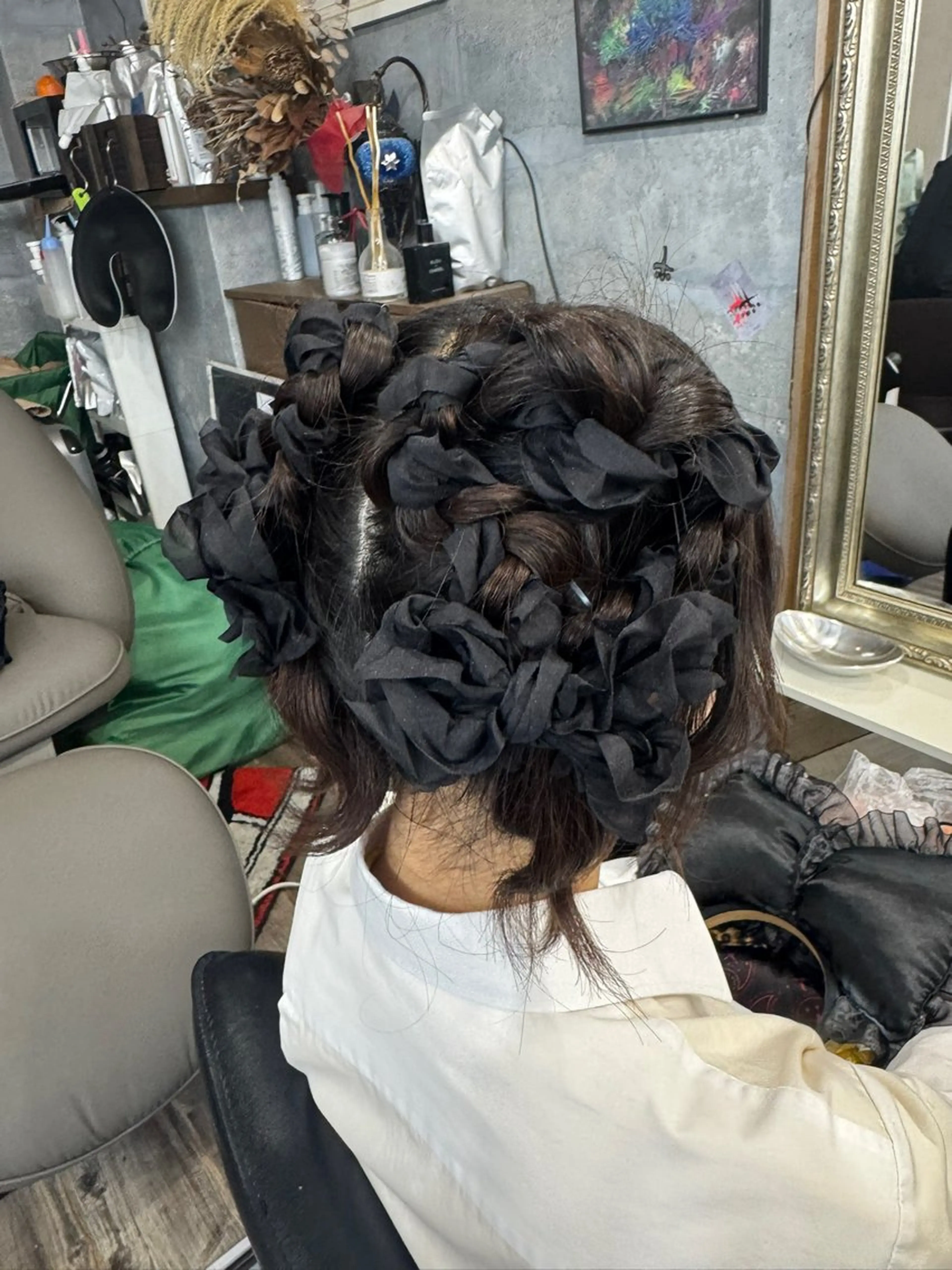 セミロング ヘアアレンジ ヘアセット 石井 綺乃のヘアスタイル