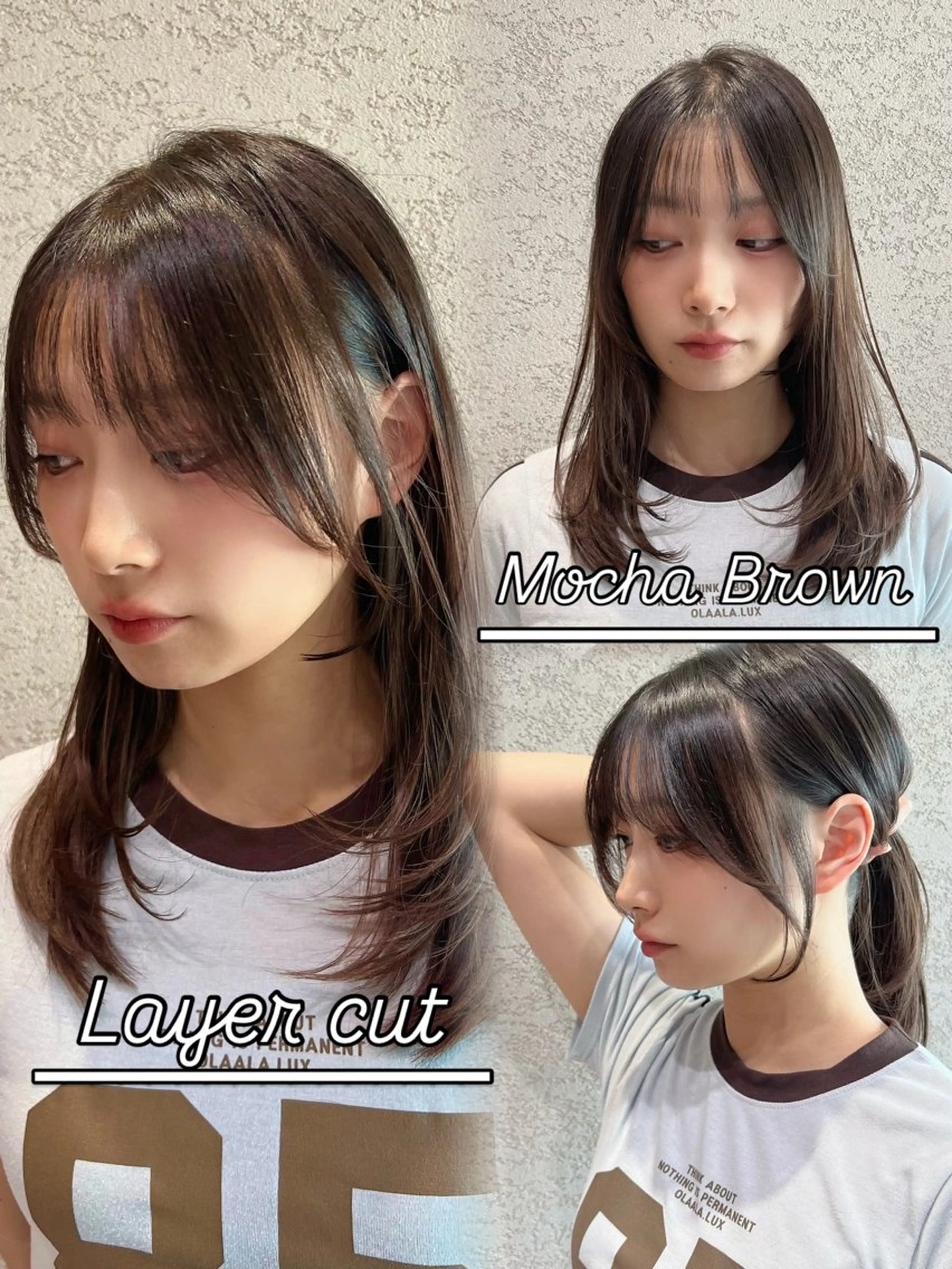 ミディアム カラー カット ヘアカラー トリートメント レイヤー/韓国 ハイトーン興津史弥のヘアスタイル