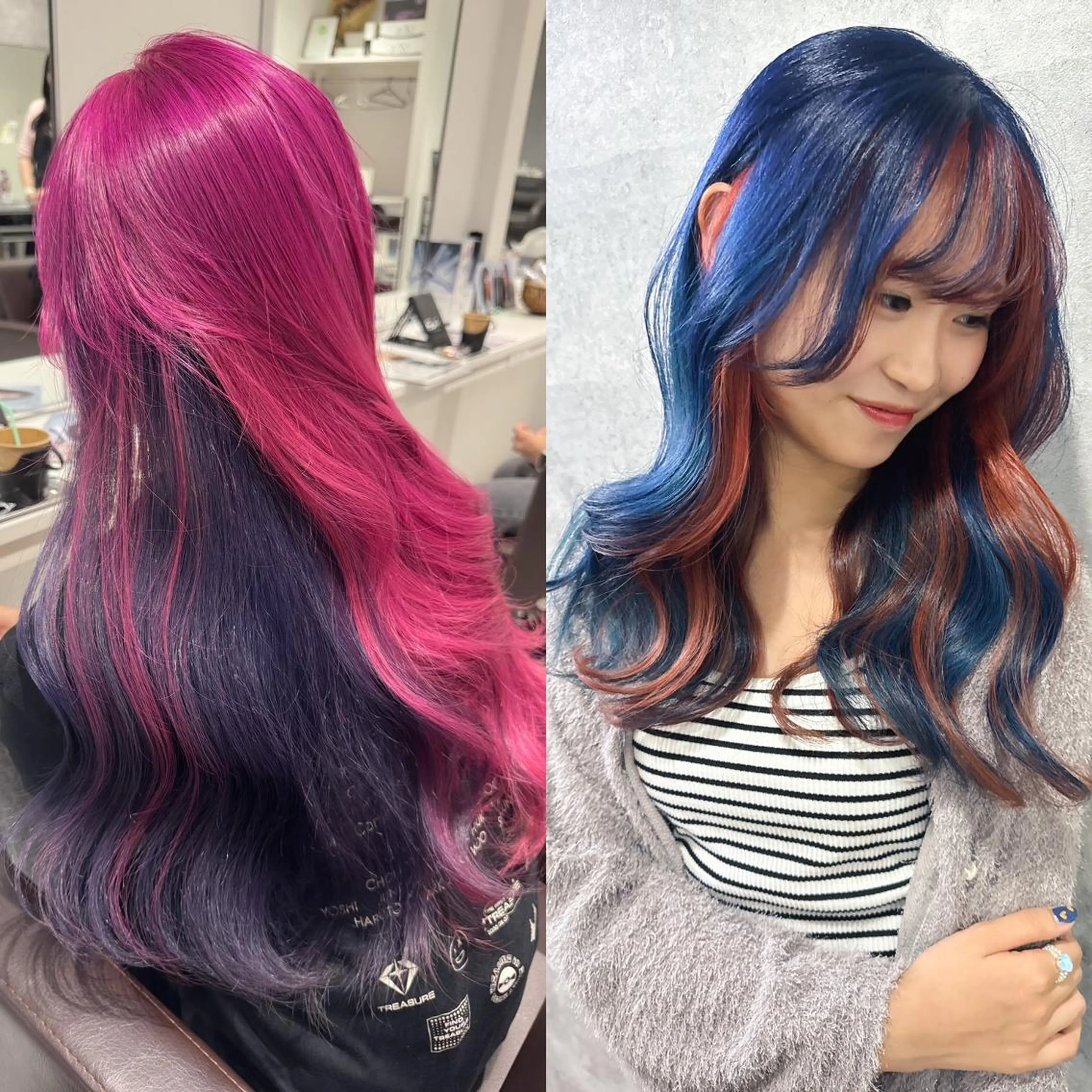 セミロング カラー アディクシーカラー バレイヤージュ ブリーチ ケアブリーチ 透明感カラー カット ヘアカラー トリートメント Grow by NYNY 打越裕樹のヘアスタイル