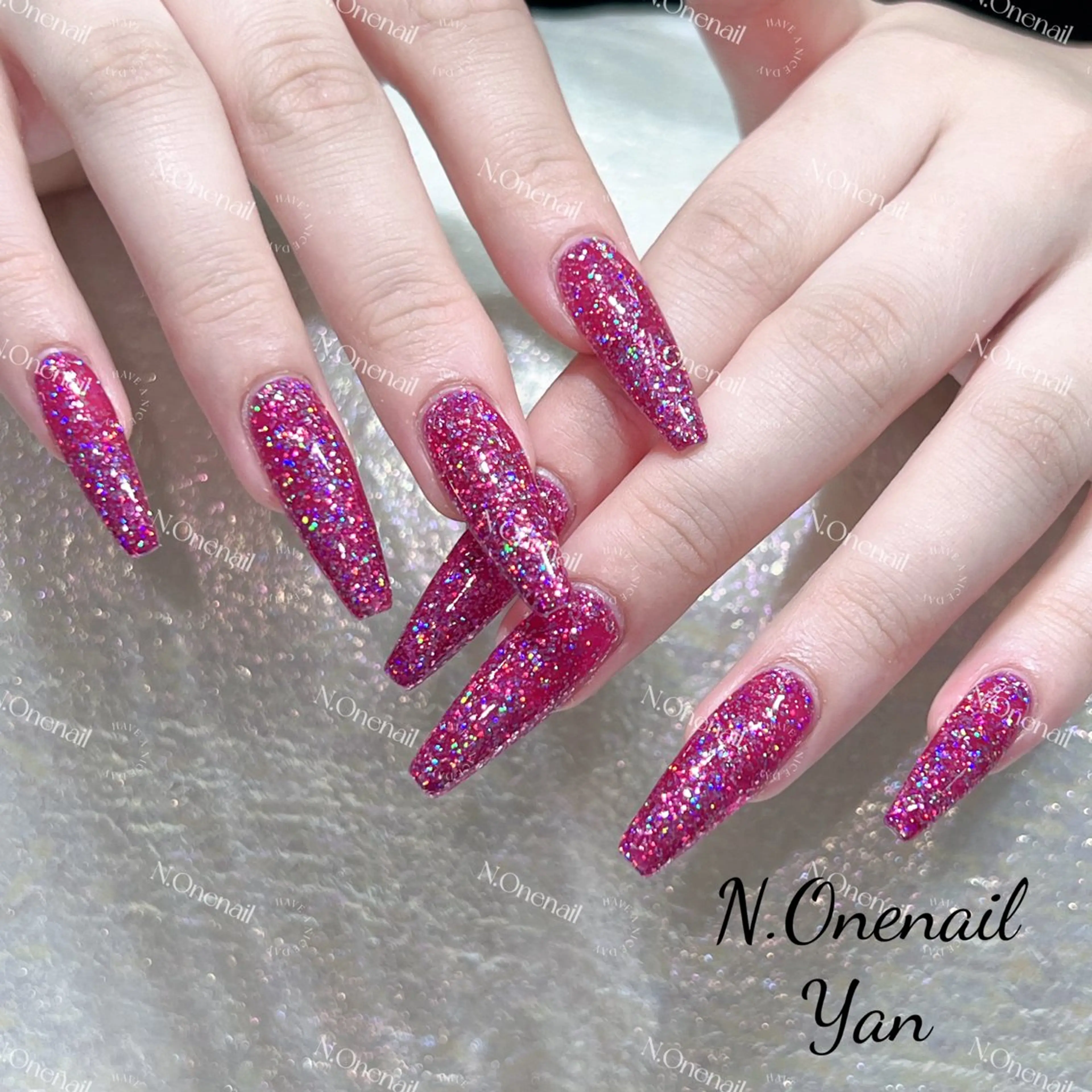 ネイル 長いだし/スカルプ/ パラシェルN.oneのネイルデザイン