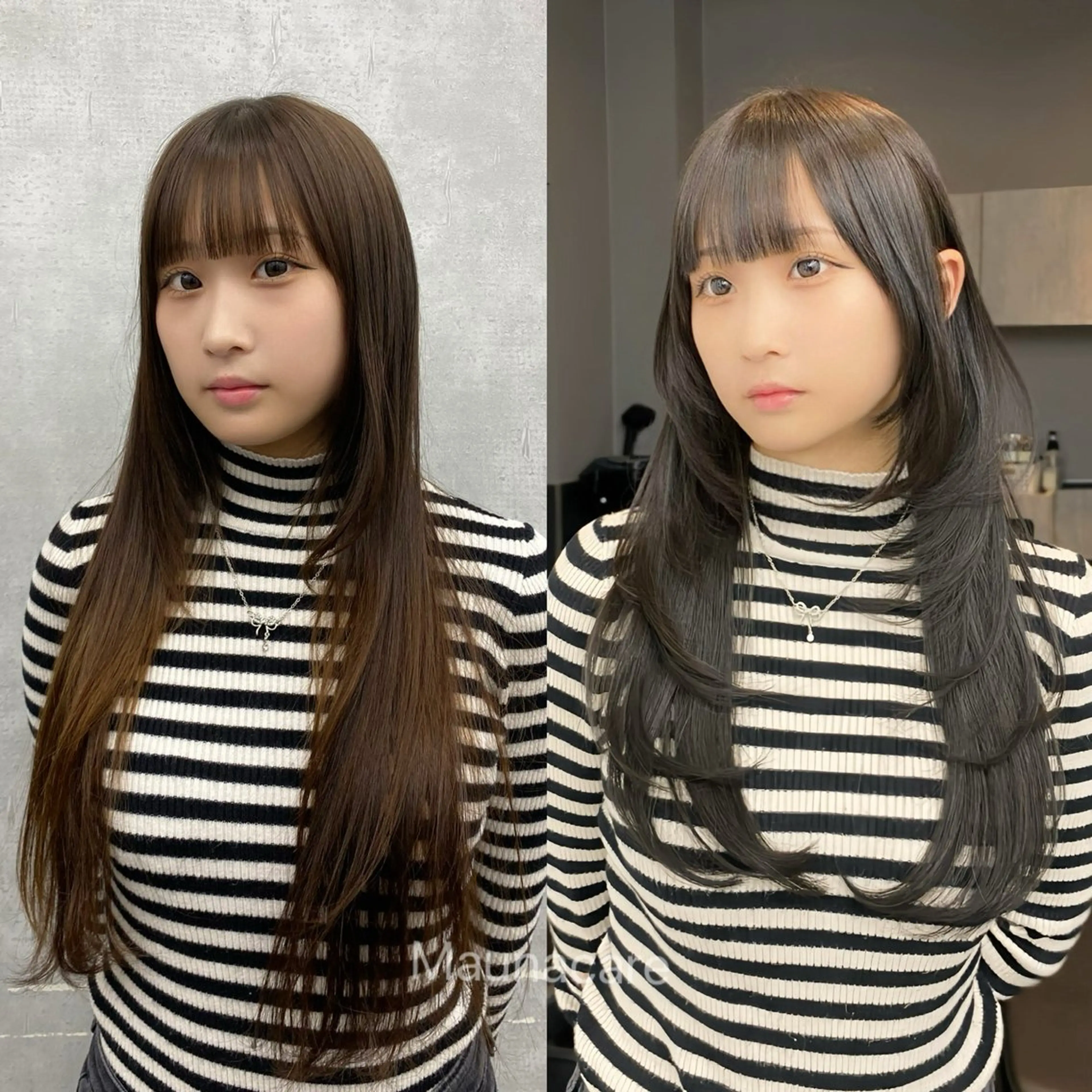 ロング カラー 韓国風ヘア レイヤーカット ワンホンヘア レイヤー/艶カラー /韓国ヘア/高松のヘアスタイル