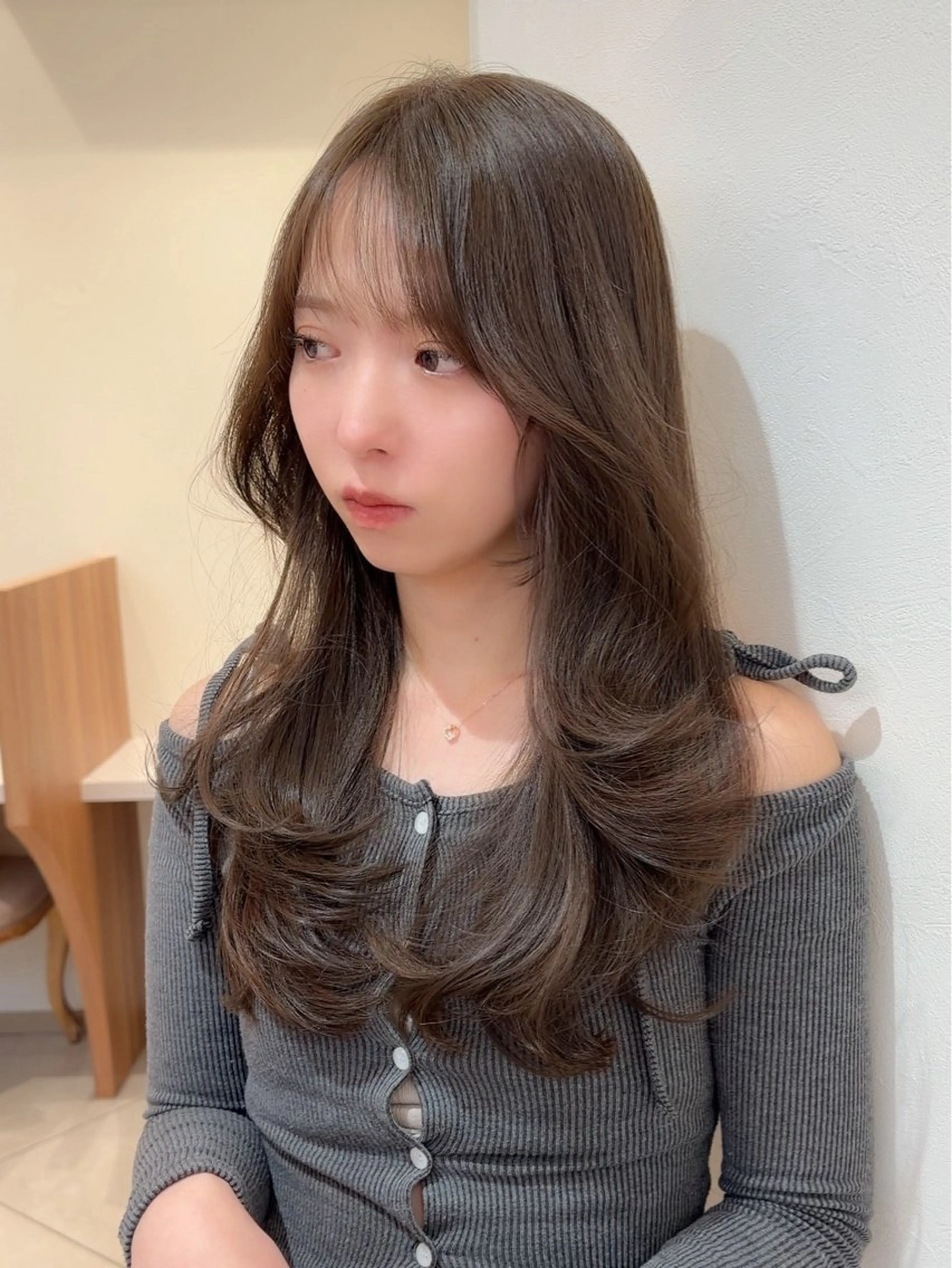 ロング 髪質改善 レイヤーカット トリートメント カット ヘアカラー トリートメント ミタニ/髪質改善 /レイヤーカットのヘアスタイル