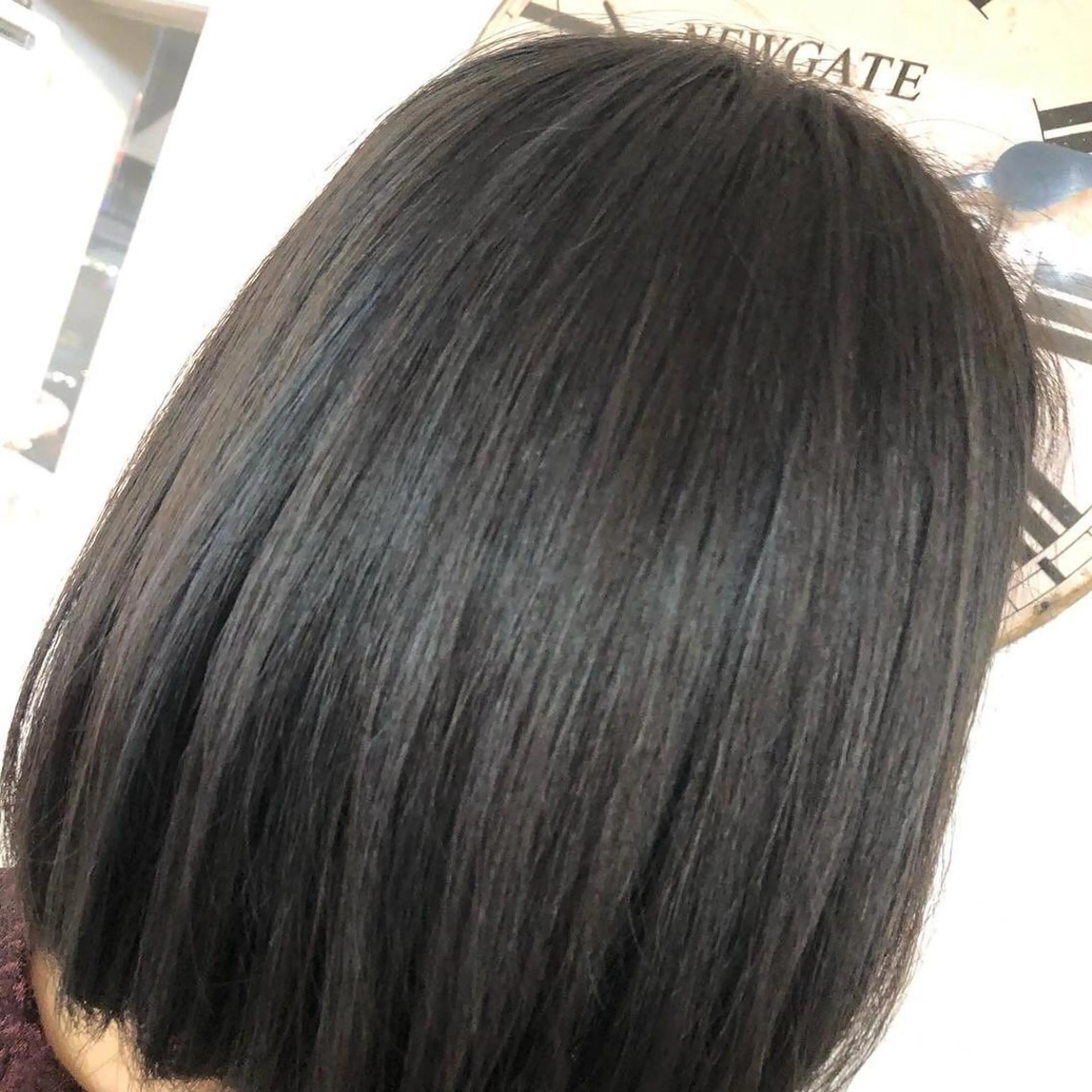 ショート カラー 黒髪 ブルーカラー ブルーブラック ハイライトカラー ハイライト カット ヘアカラー トリートメント ヘアセット Aujua ソムリエ 勝又舞夏のヘアスタイル