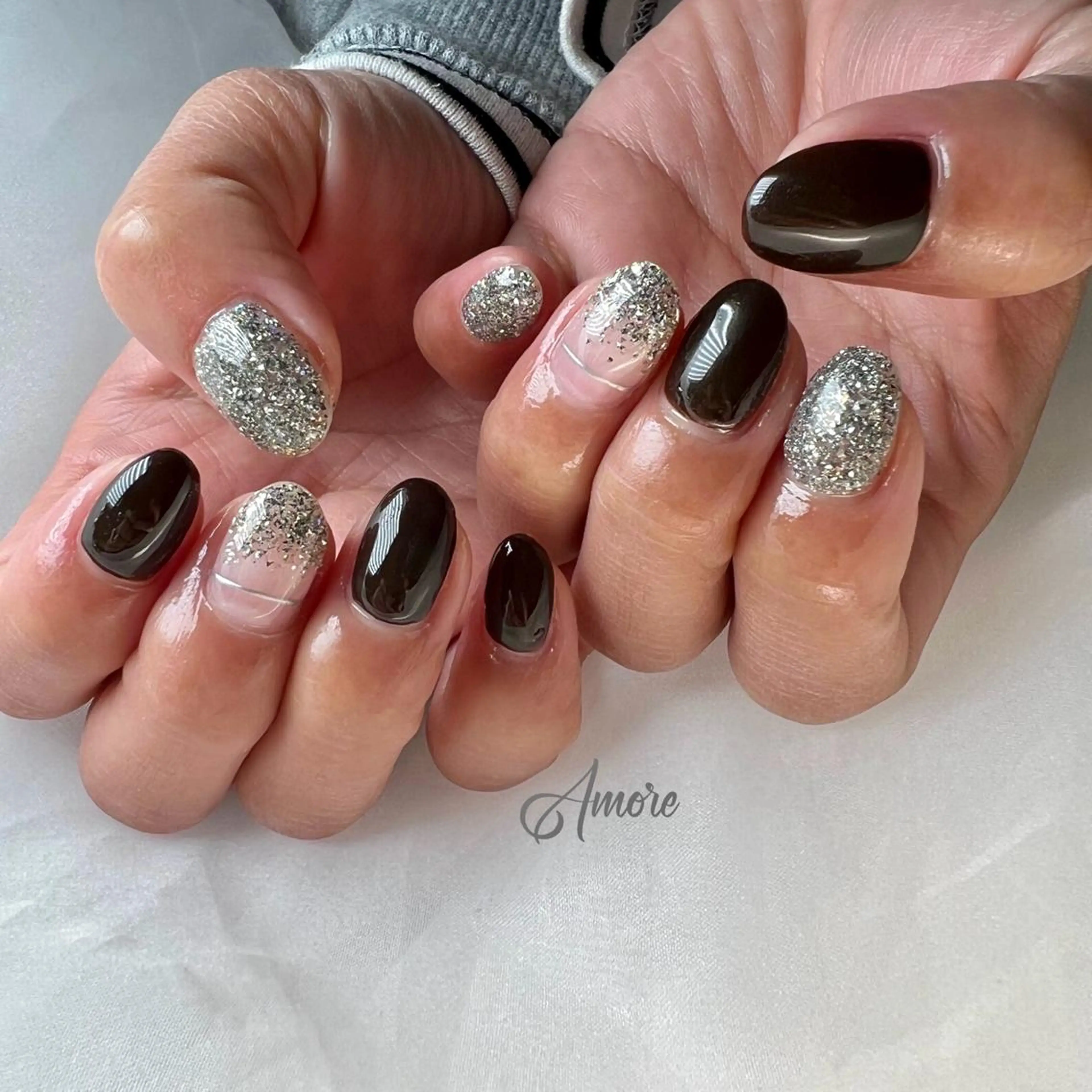 ネイル ジェルネイル 韓国ネイル ミラーネイル オフィスネイル パラジェル You kyehwaのネイルデザイン