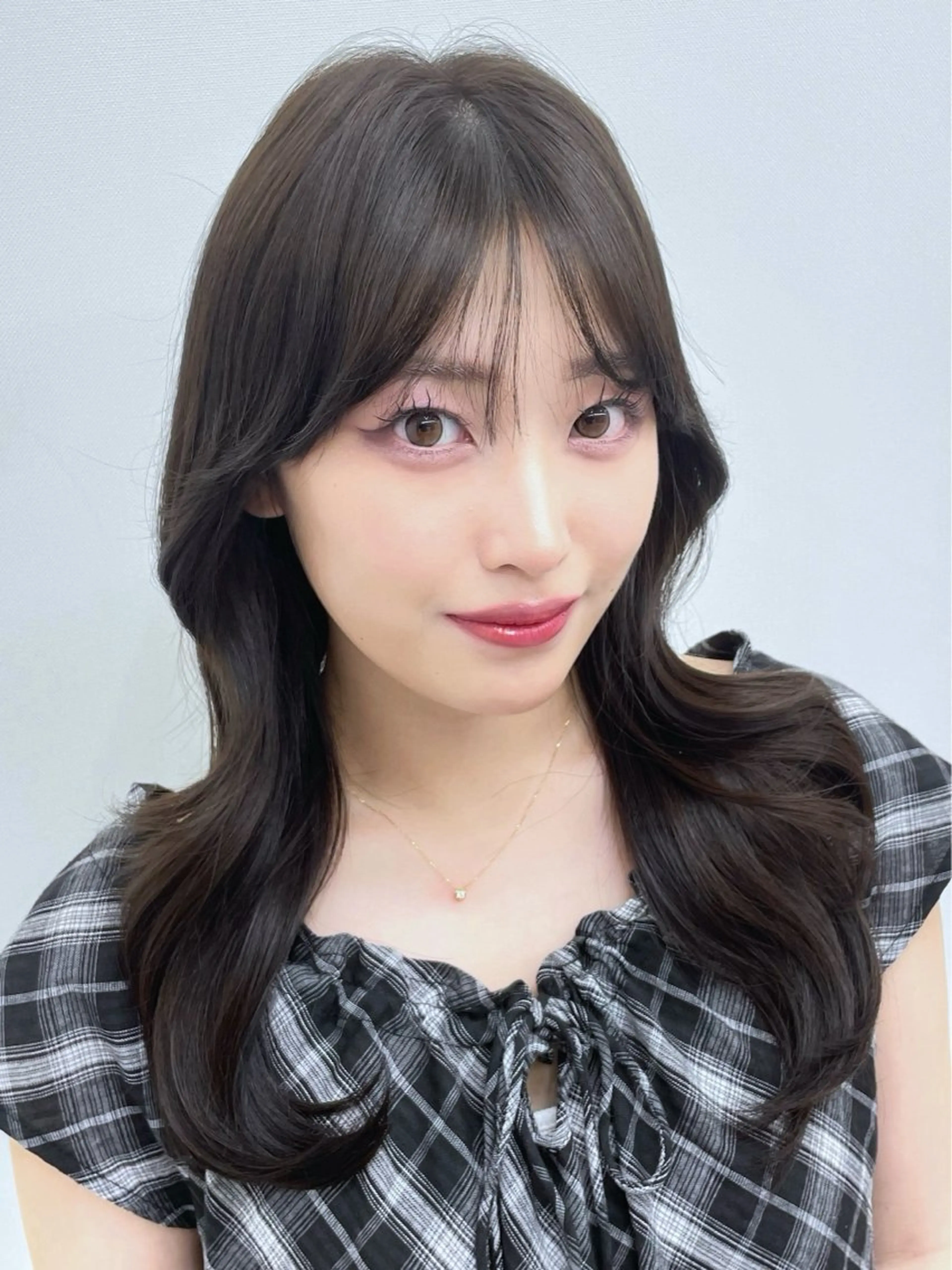 セミロング カラー くびれヘア 韓国風ヘア カット ヘアセット 韓国ガーリーヘア🎀 Sayaka🤍のヘアスタイル