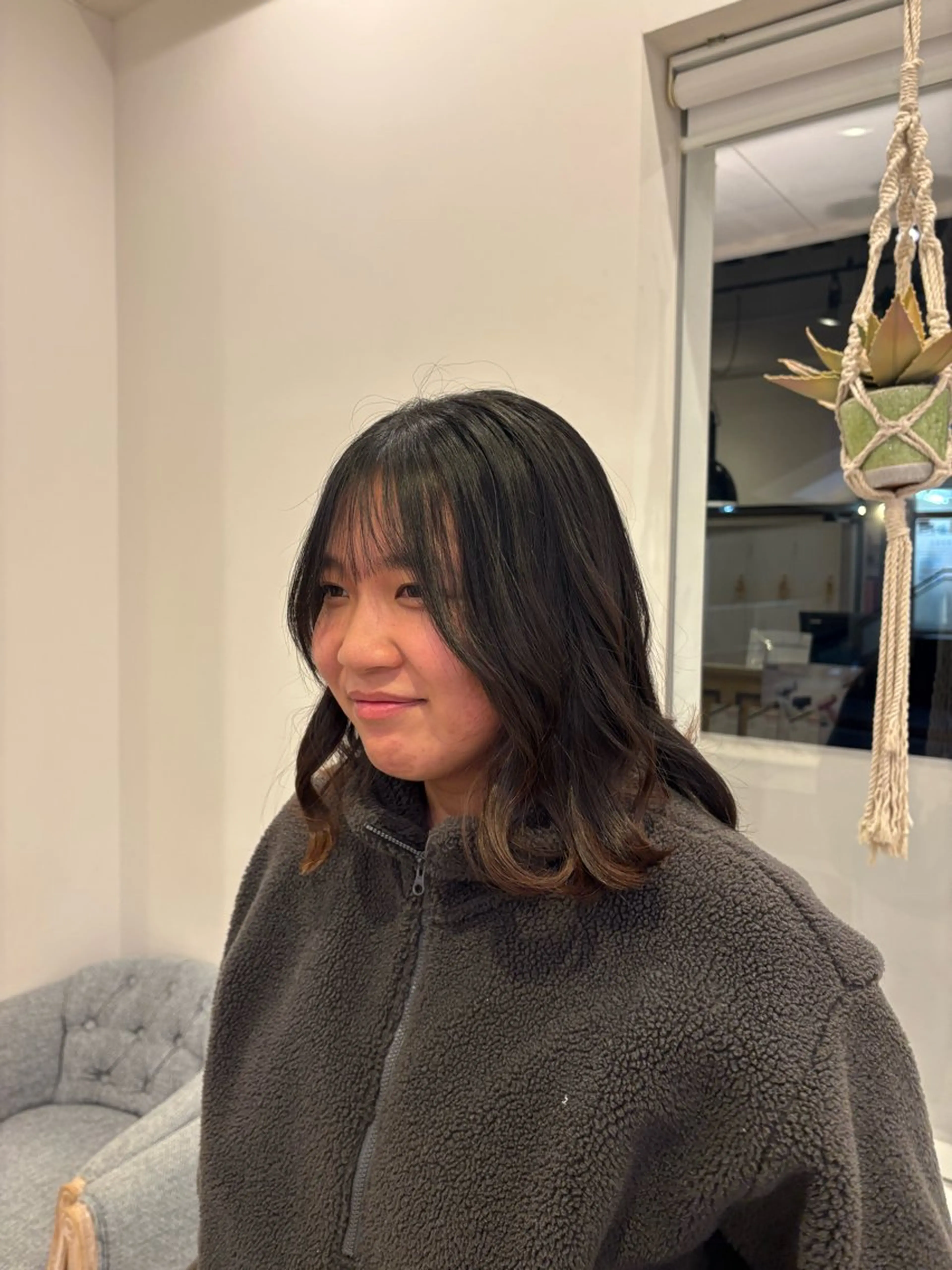 ミディアム 顔周りカット 似合わせカット MAHAE 中司のヘアスタイル