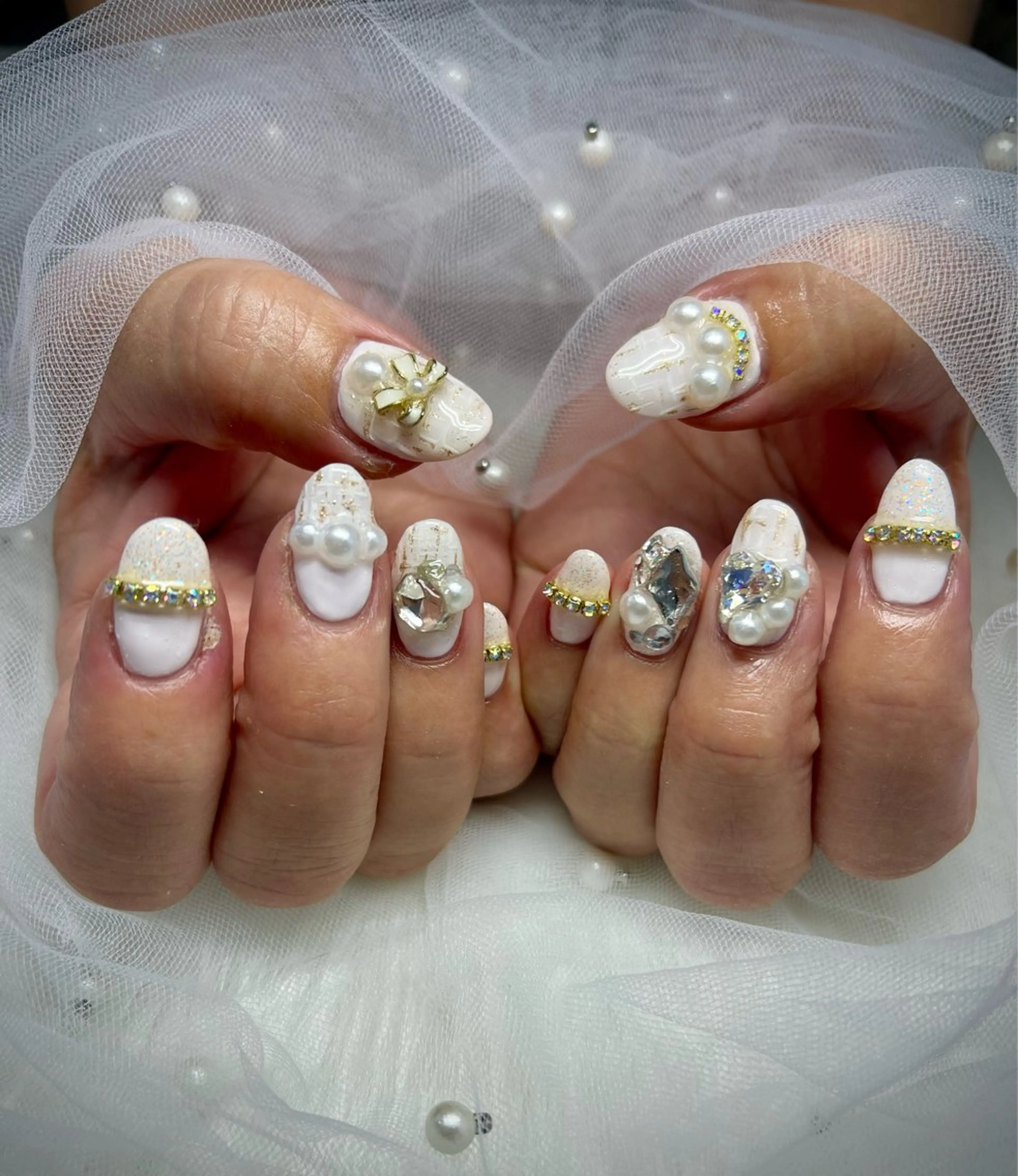 ネイル ツイードネイル CREA nailsalonのネイルデザイン