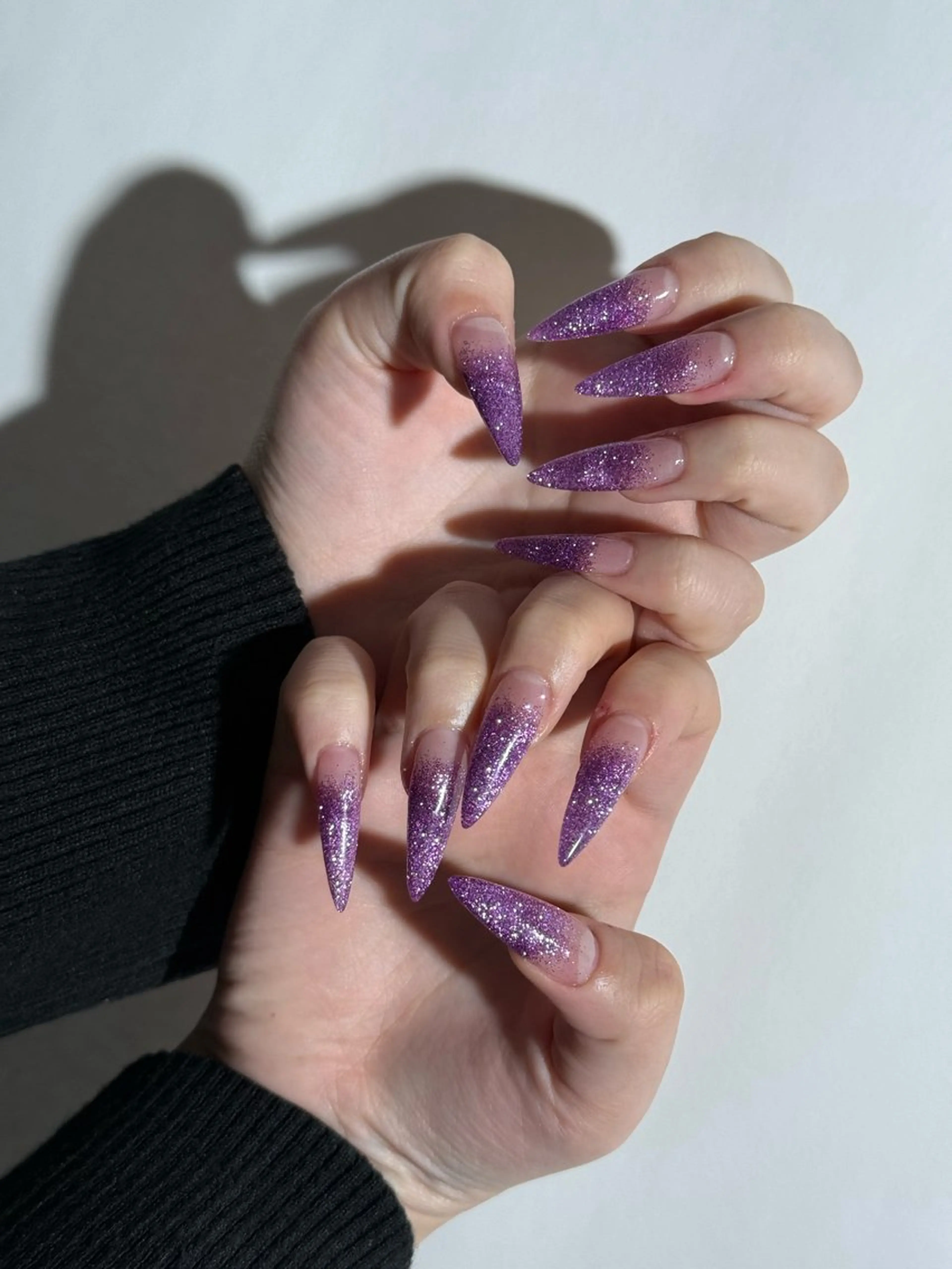 ネイル グラデーション ラメ(グリッター) ラメグラデーション スカルプネイル ハンドネイル ORGAN makiのネイルデザイン