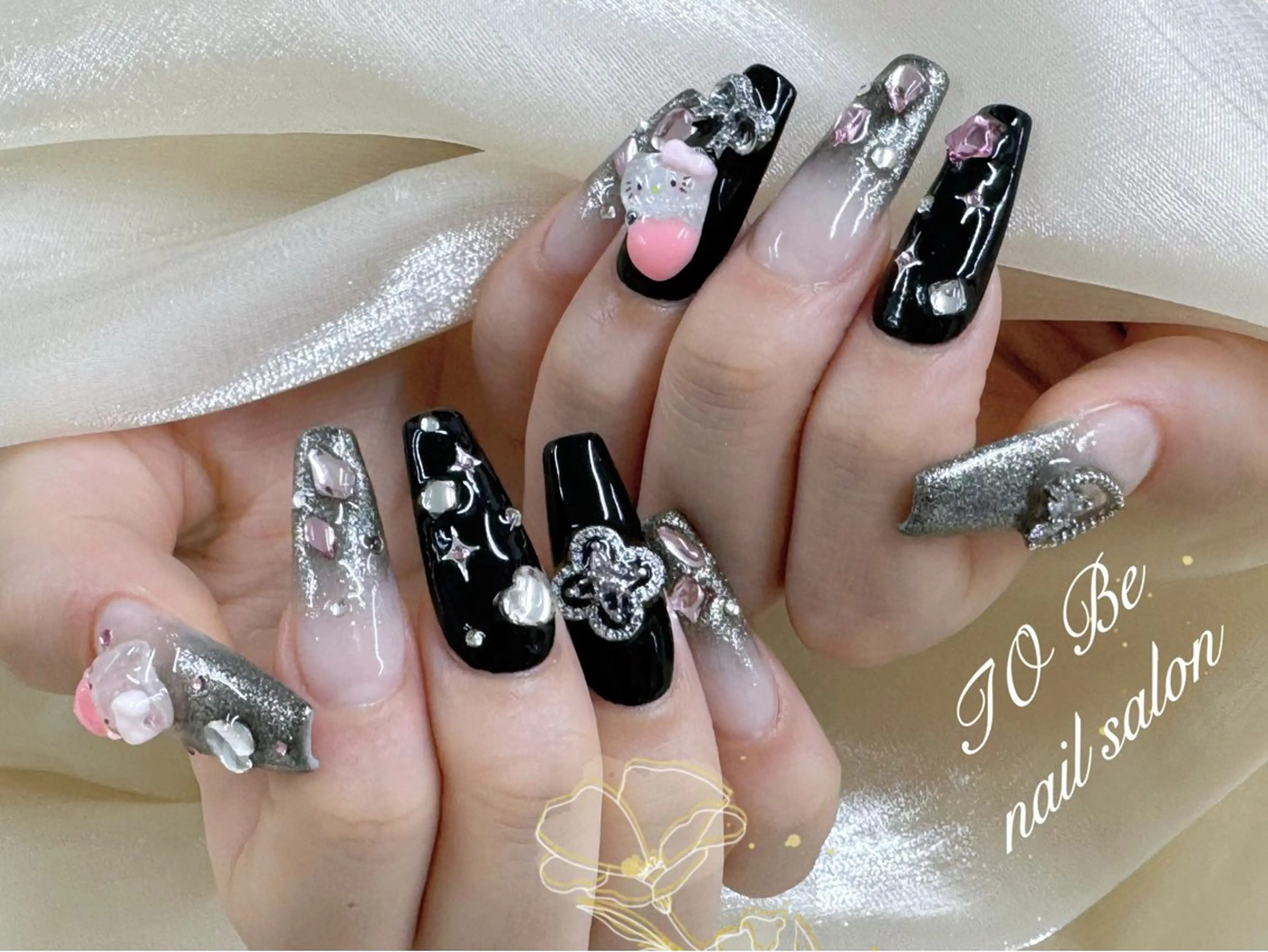 ロング ハンドネイル Nail Salon To Be珈月のネイルデザイン