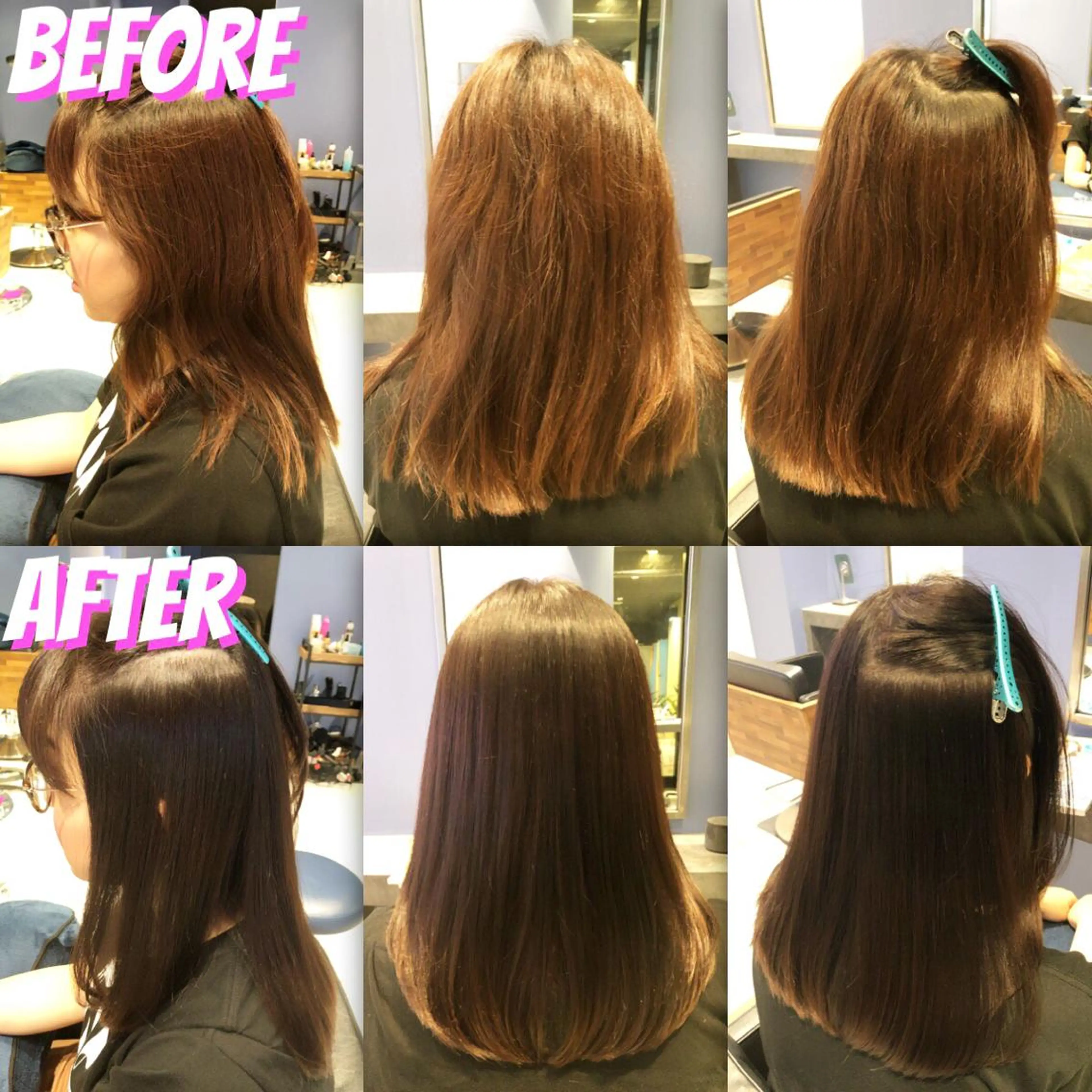 セミロング カラー パーマ イルミナカラー ストレートパーマ カット ヘアカラー 縮毛矯正 トリートメント ブリーチ縮毛矯正/ デサキ ショウヘイのヘアスタイル