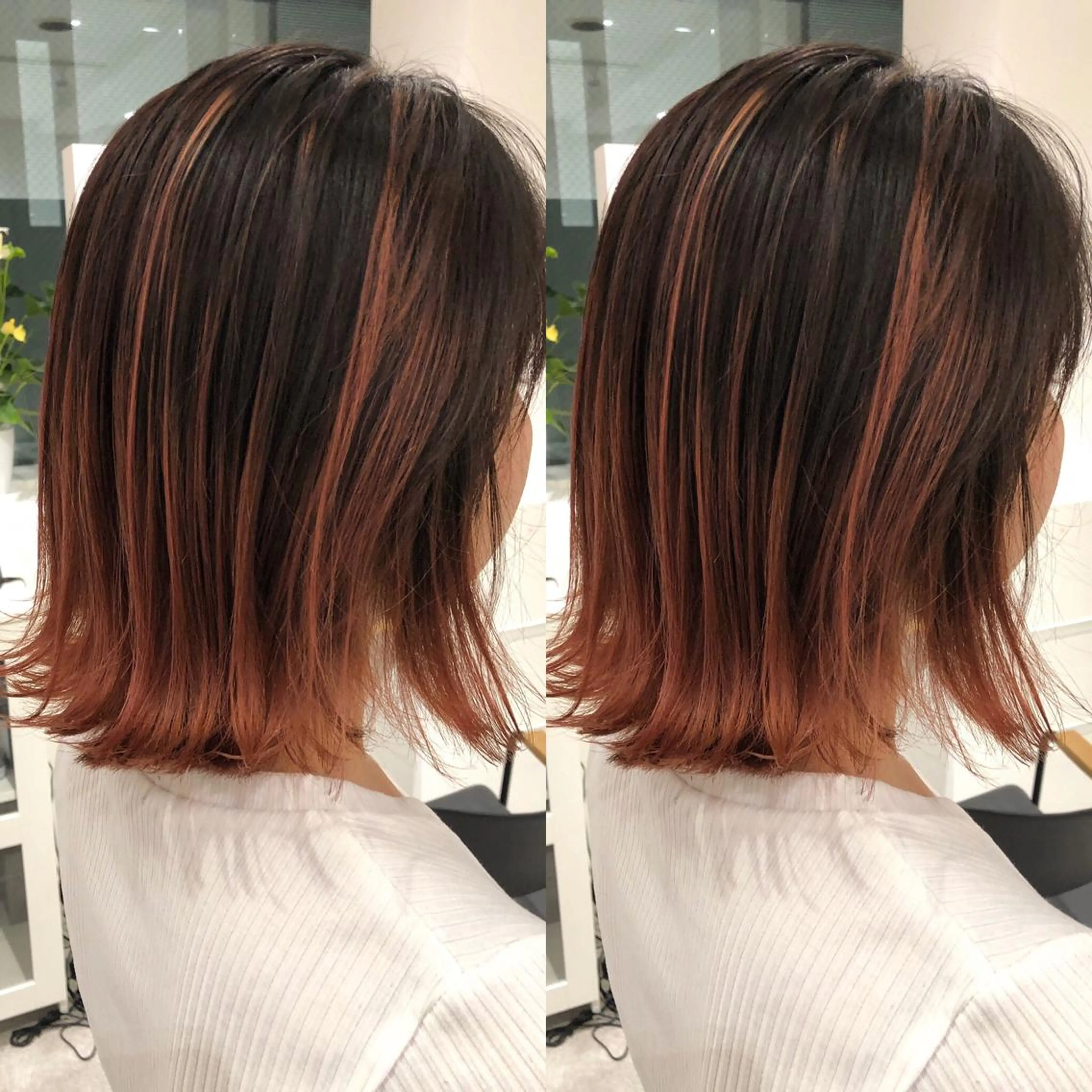 ショート カラー バレイヤージュ レイヤーカット ヘアカラー JILBLAN京都 ショート/ハイライトのヘアスタイル