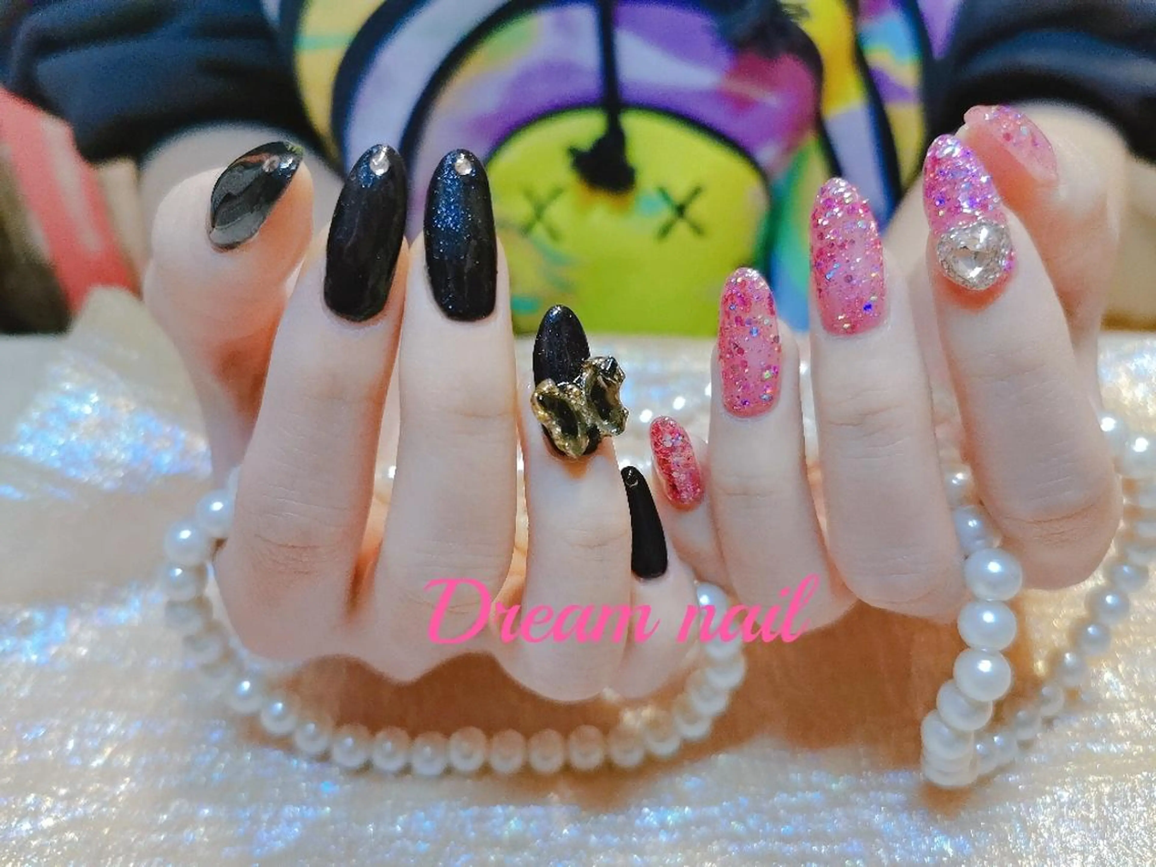 ネイル セミロング ハンドネイル ネイリストゆか💅 長さだし、深爪矯正のネイルデザイン