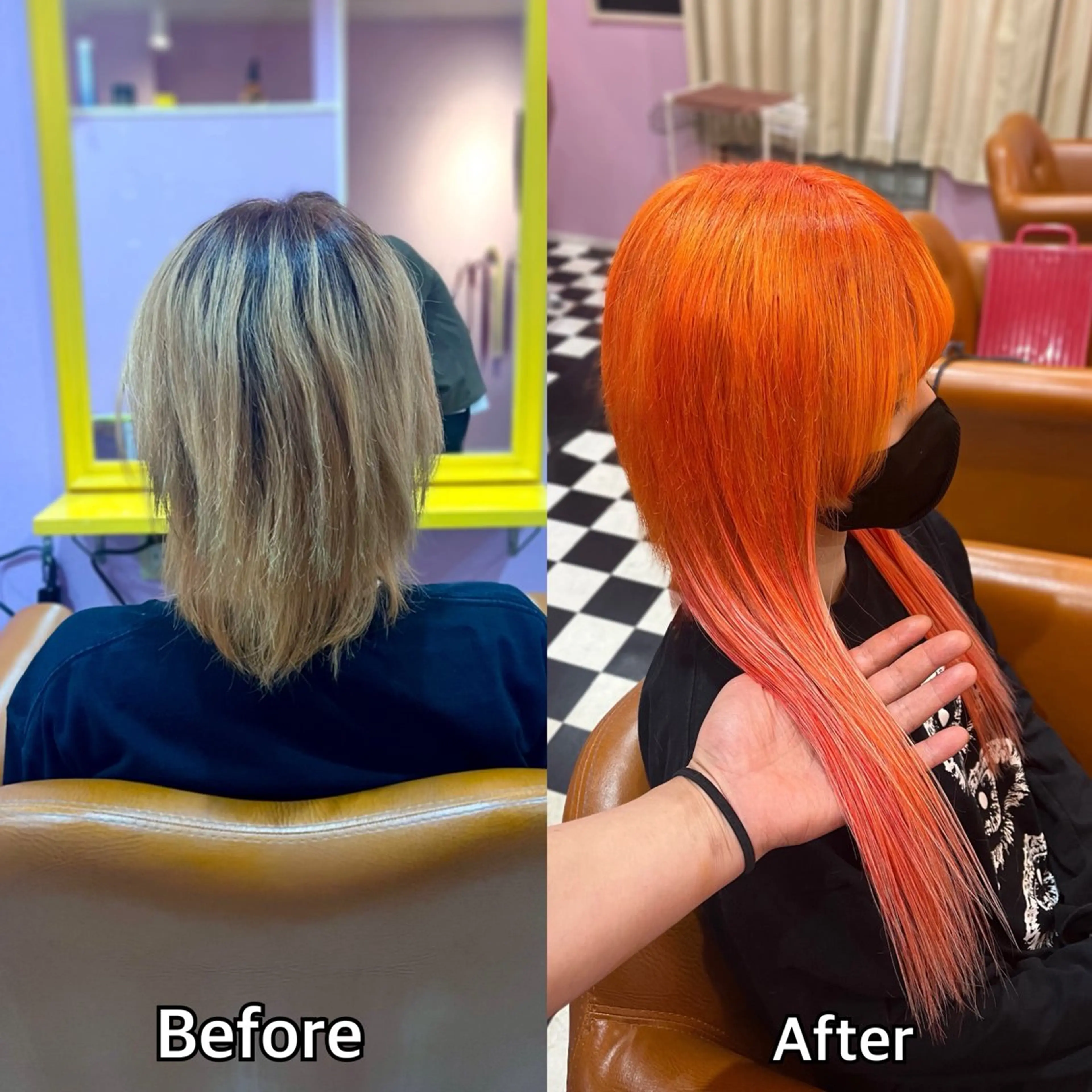 ロング シール＋ちび編み込み エクステ梅田🐨のヘアスタイル