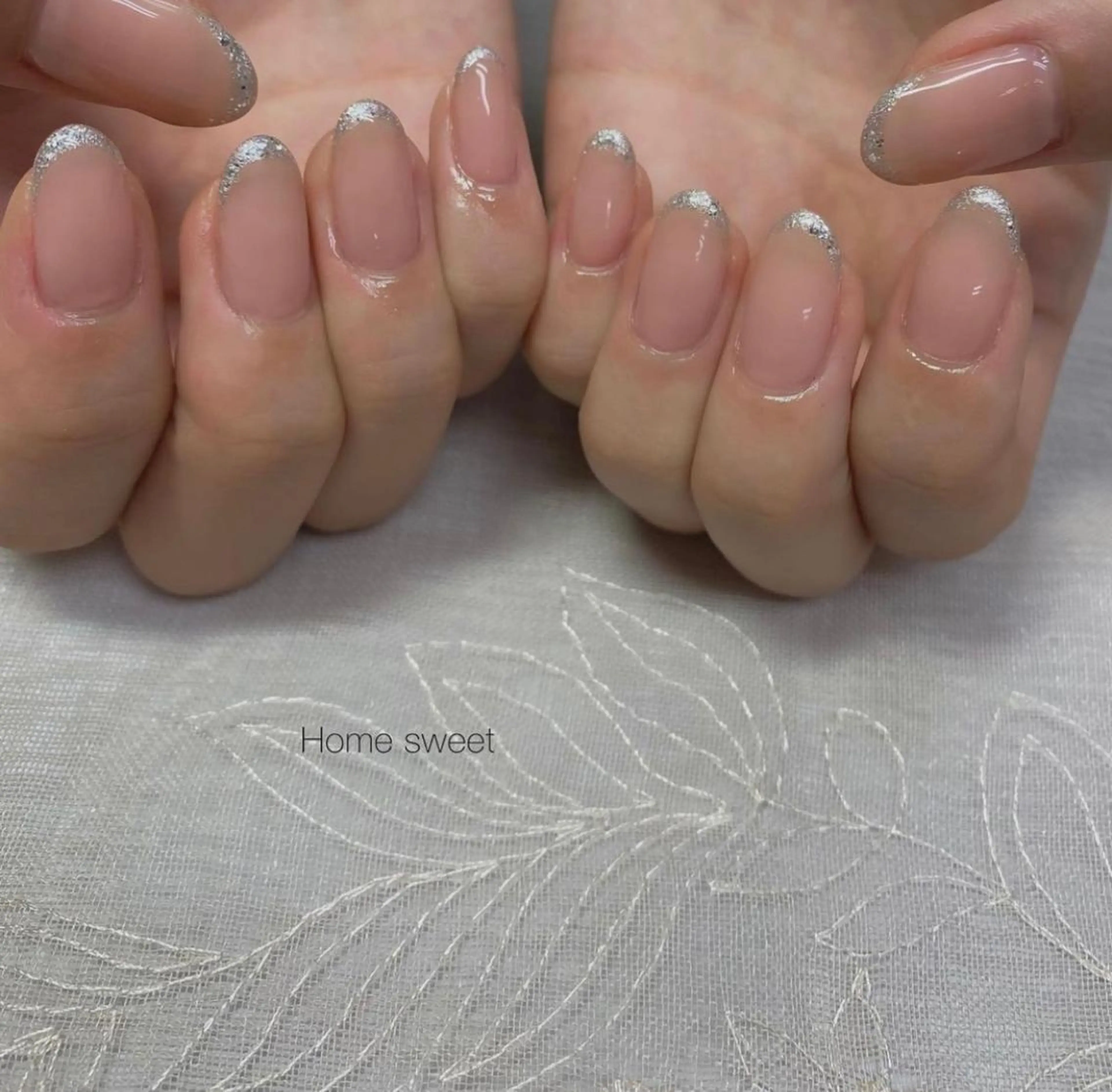 ネイル フレンチネイル ハンドネイル ショートネイル. Home sweetのネイルデザイン