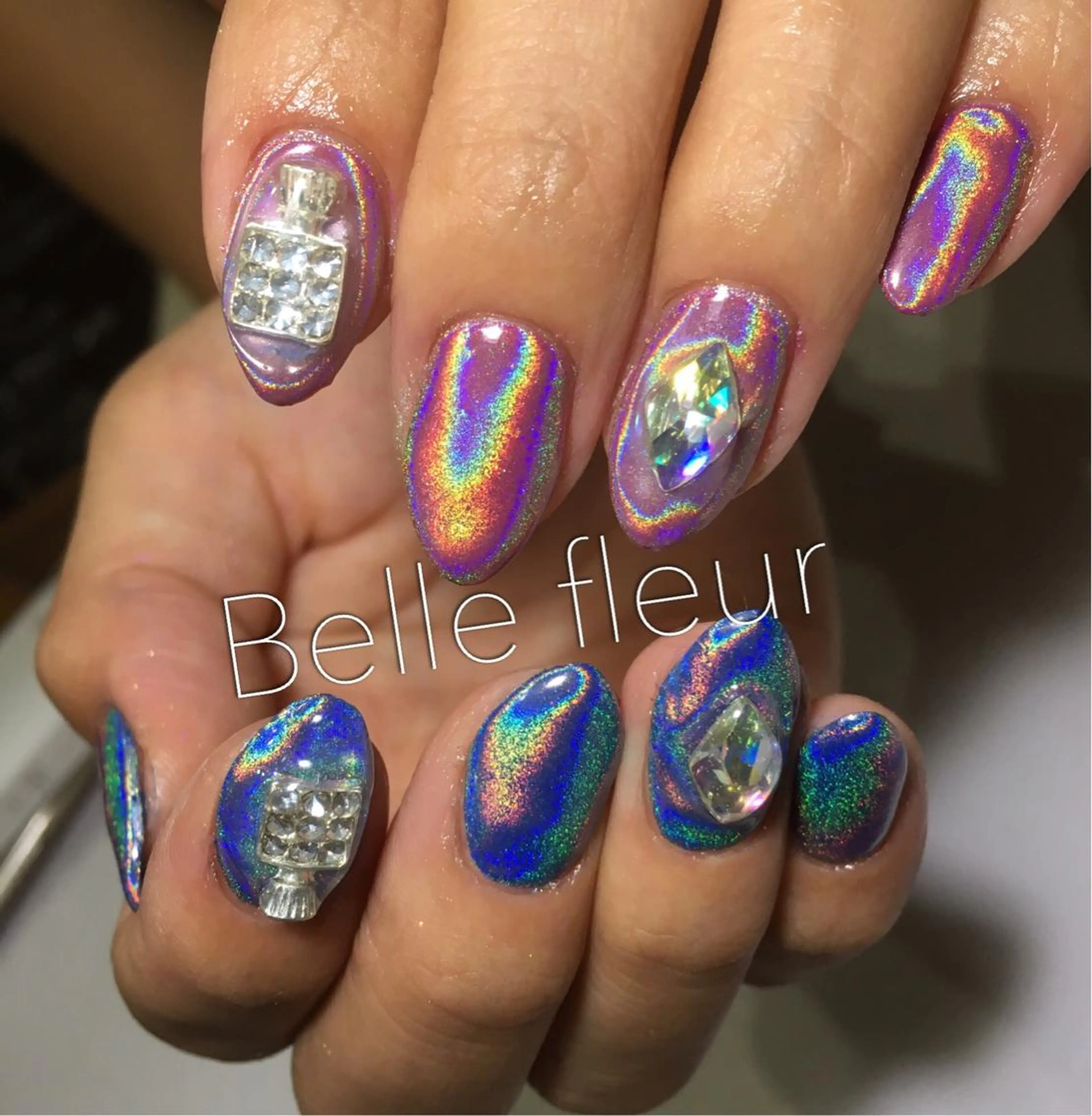 ロング ネイル Belle fleurのネイルデザイン