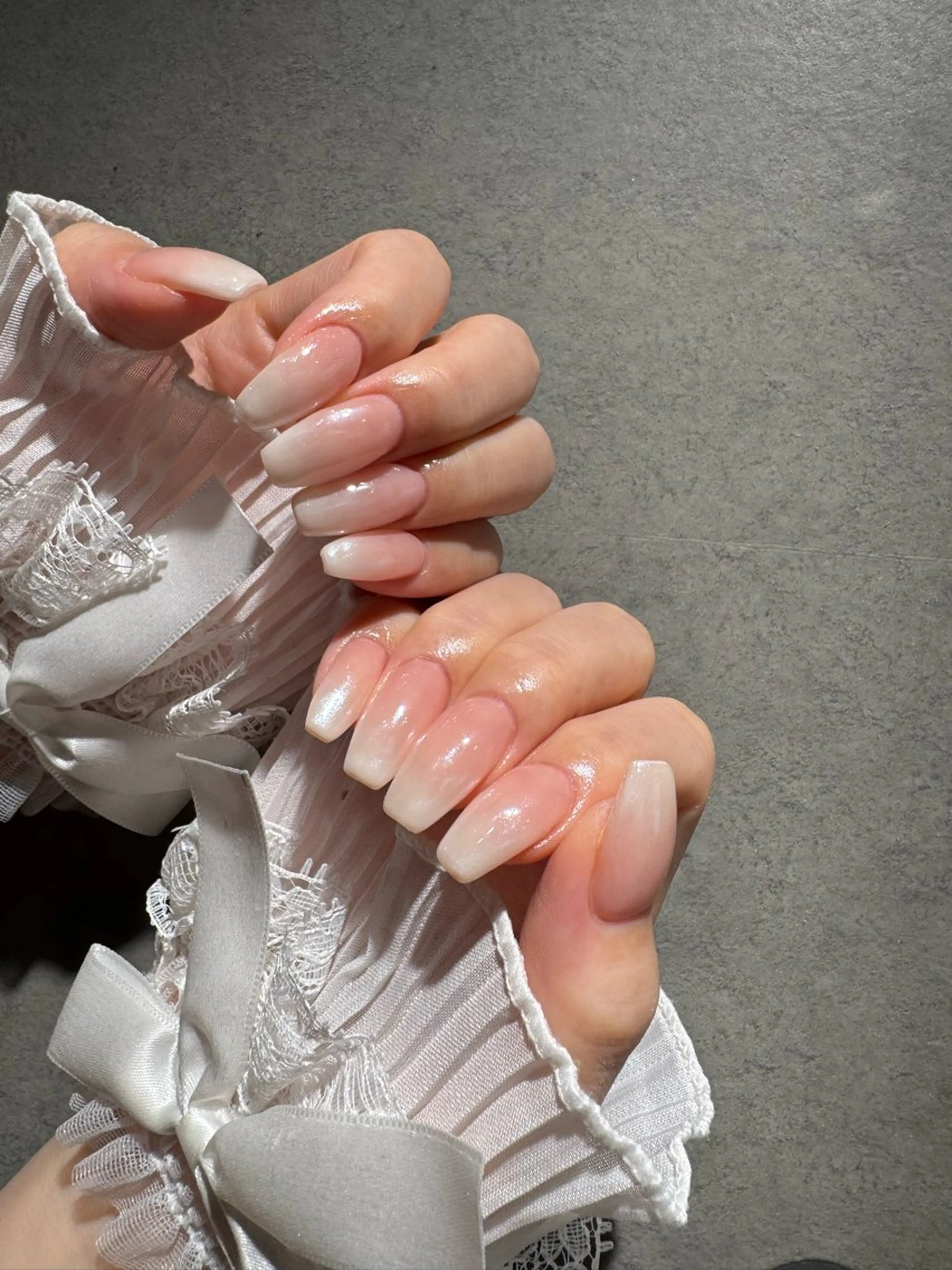 ネイル I-nailロング /ワンホン/キラキラのネイルデザイン