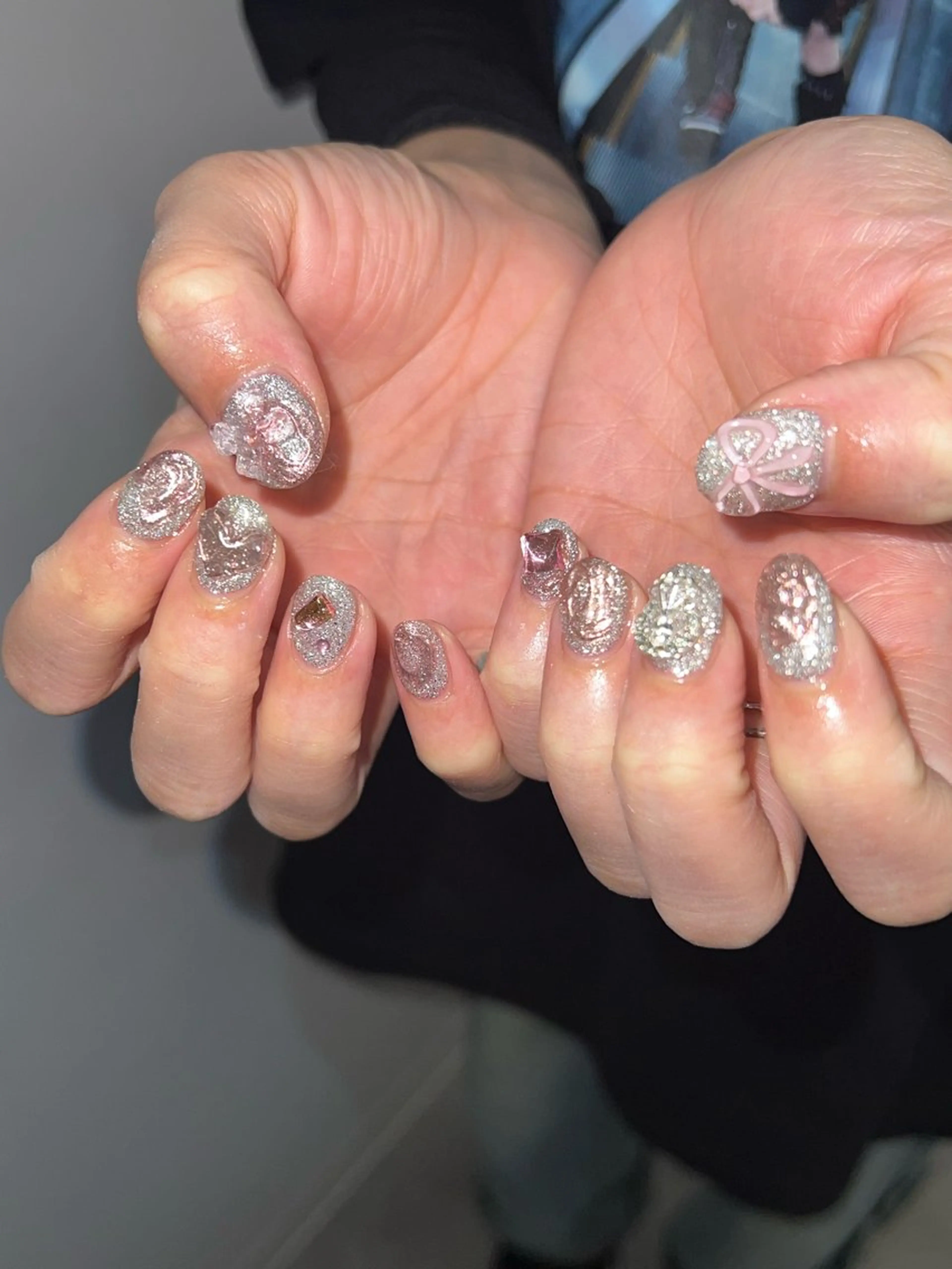 ネイル フラッシュネイル ジェルネイル マグネットネイル ニュアンスネイル パラジェル ハンドネイル ハンドケア Bana_ Nailのネイルデザイン