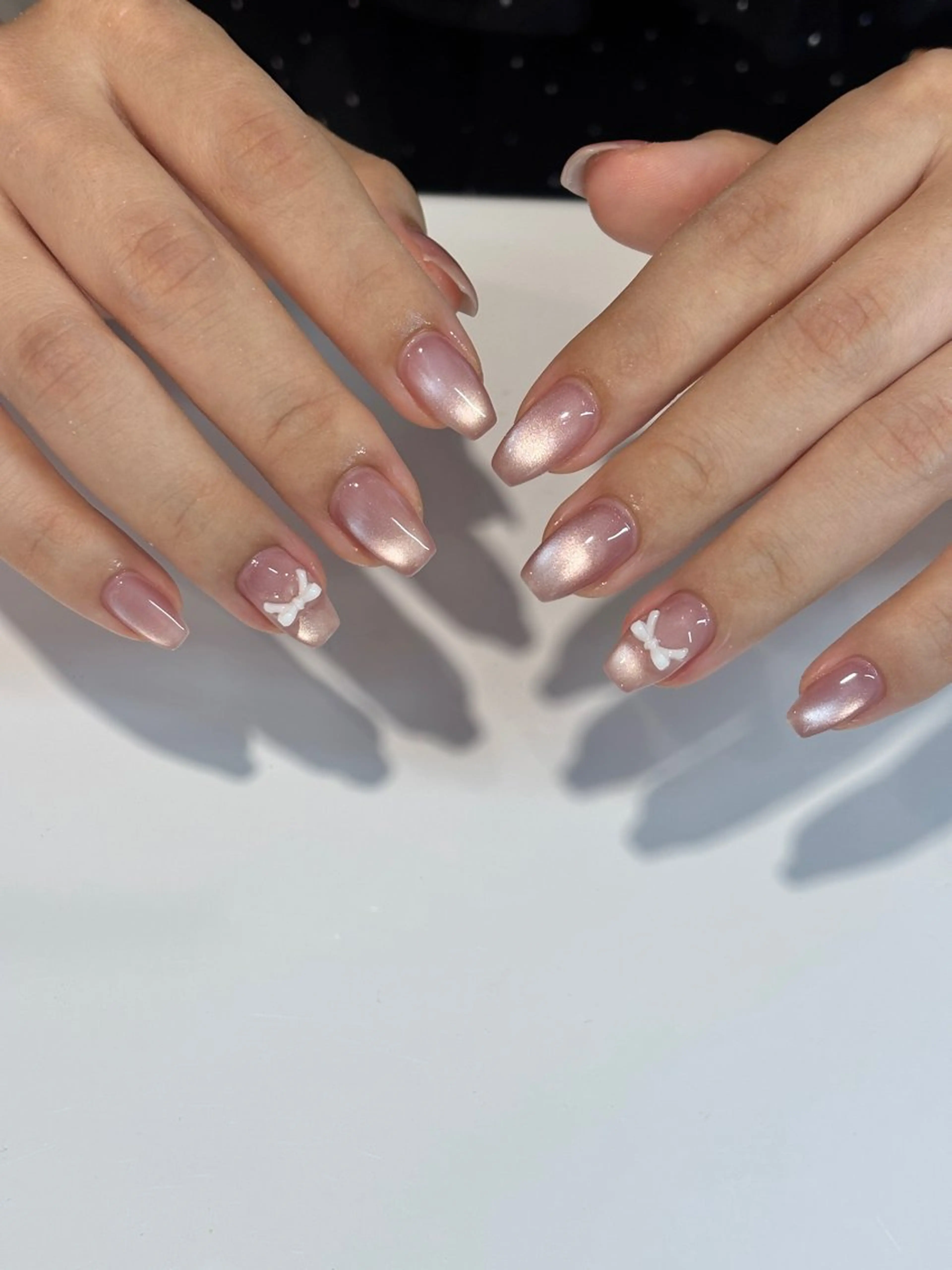 ネイル リボン ハンドネイル beau'r noaのネイルデザイン