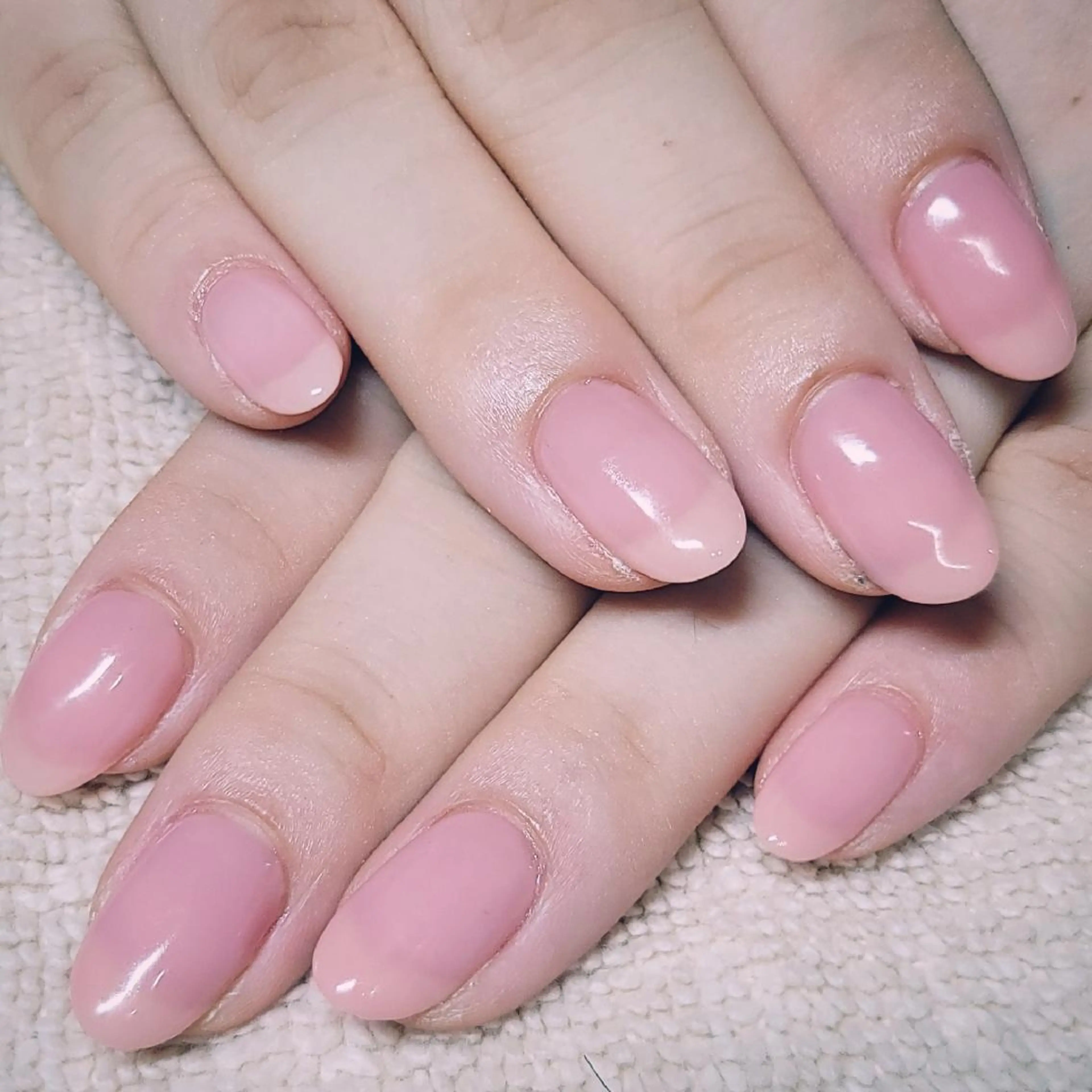 ネイル オフィスネイル ワンカラーネイル ピンク ピンクベージュ ハンドネイル よしだ ひろきのネイルデザイン