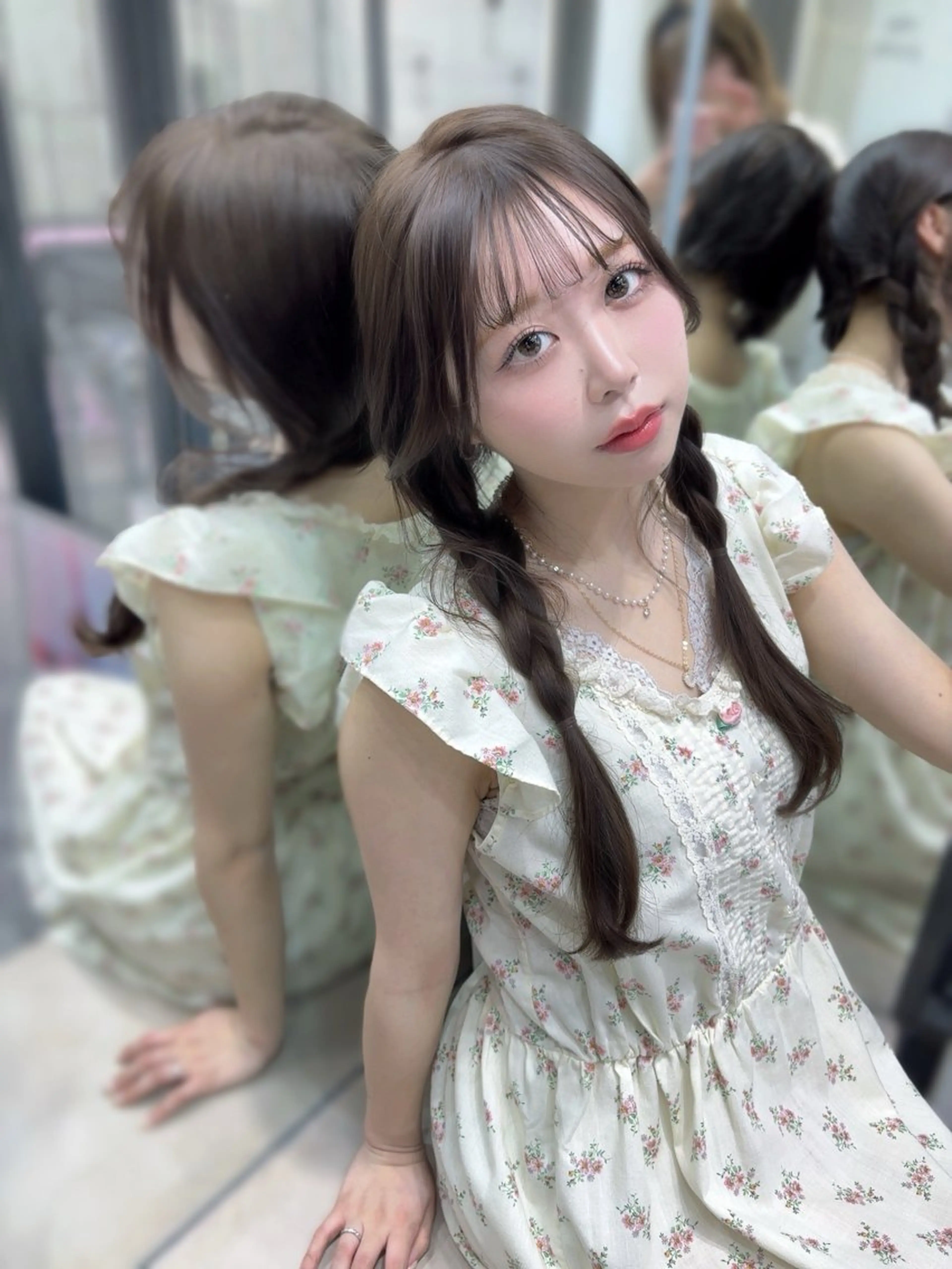 ロング カラー ヘアアレンジ ブリーチ 透明感カラー ダブルカラー ブリーチなしカラー ヘアカラー the path sora♡のヘアスタイル