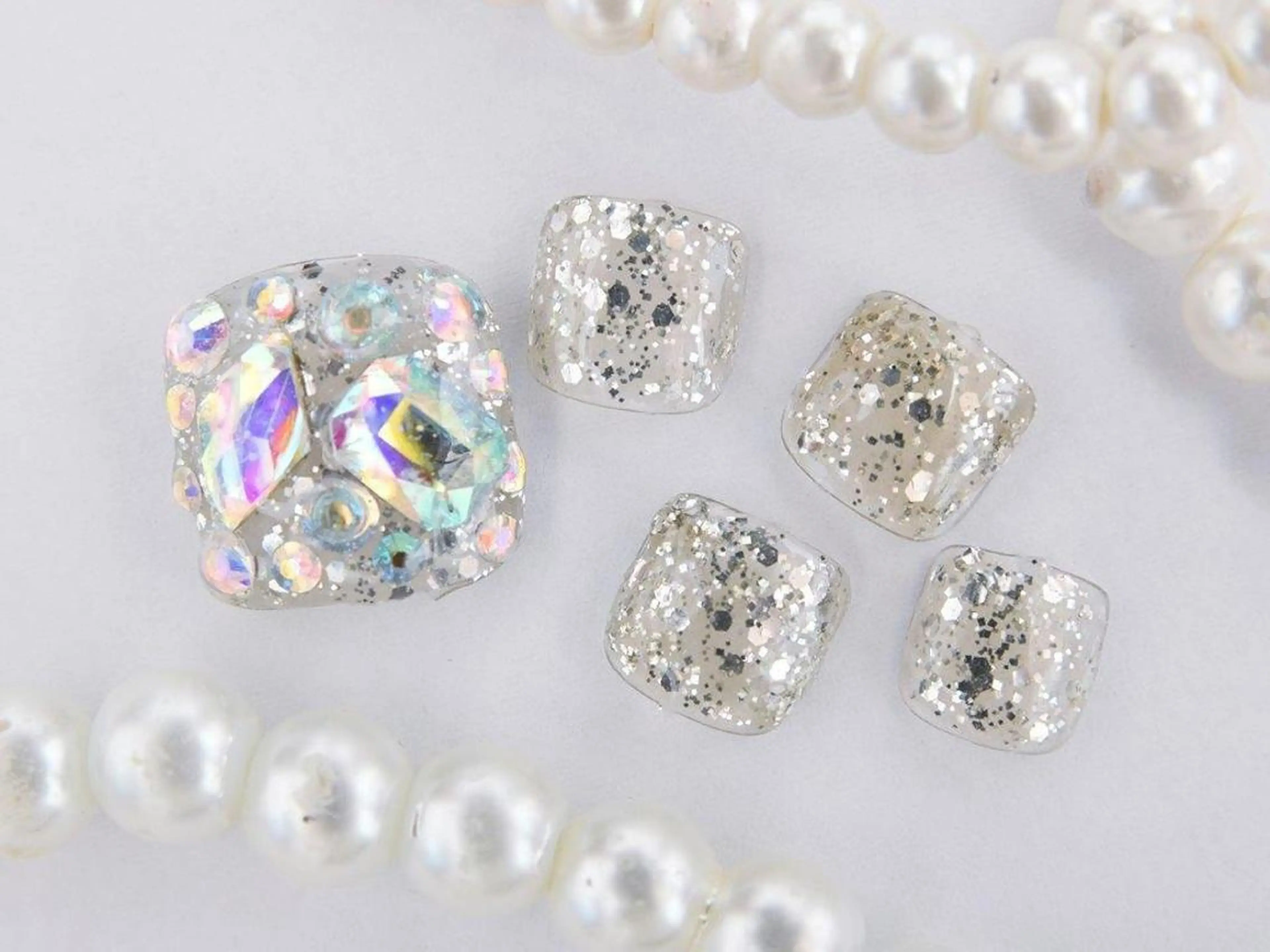 ネイル 桜ネイル フラッシュネイル フットネイル ジェルネイル キラキラネイル Tiary Nail Yのネイルデザイン