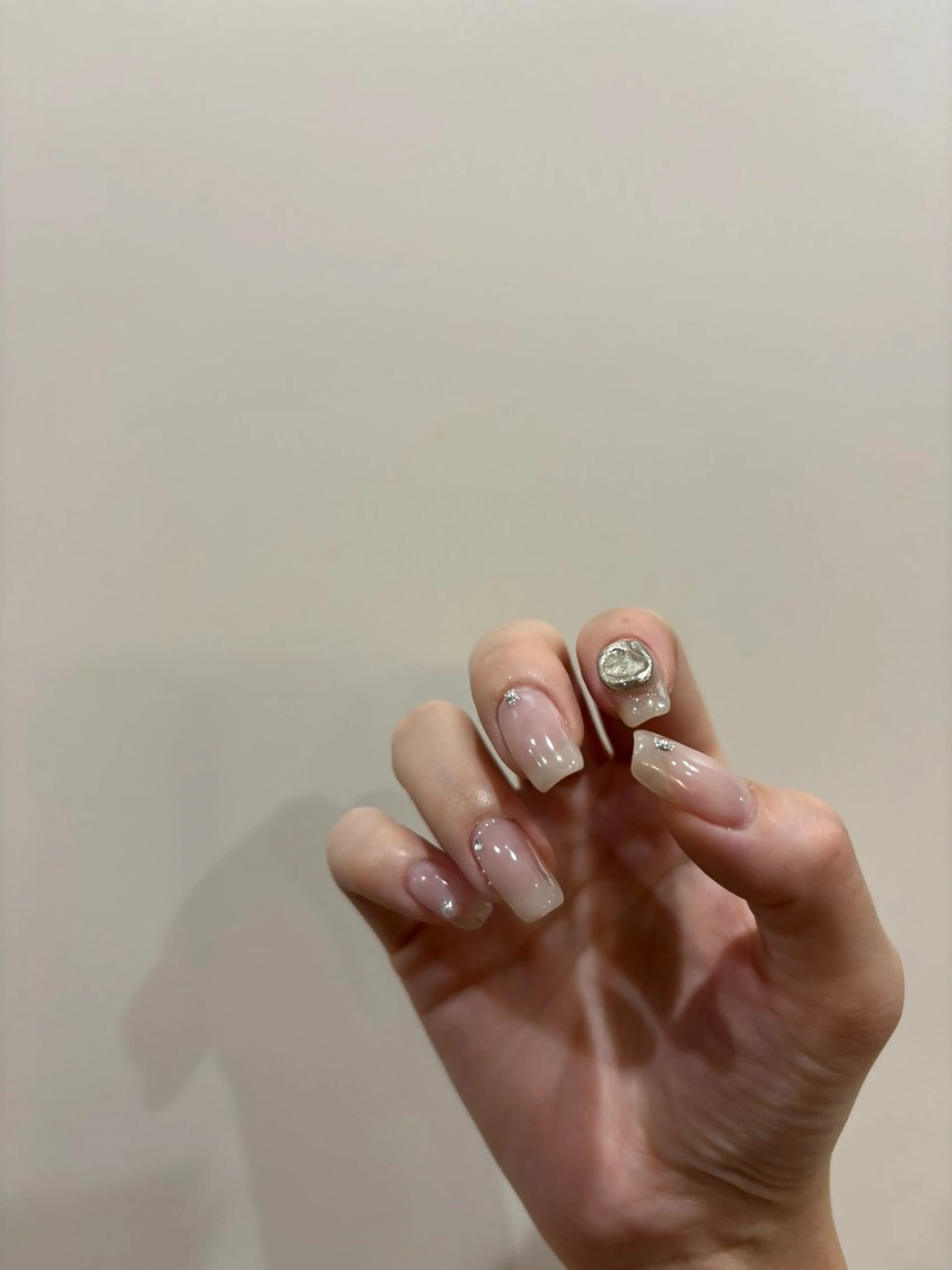 ネイル クリアネイル シルバー jtof. nail salonのネイルデザイン