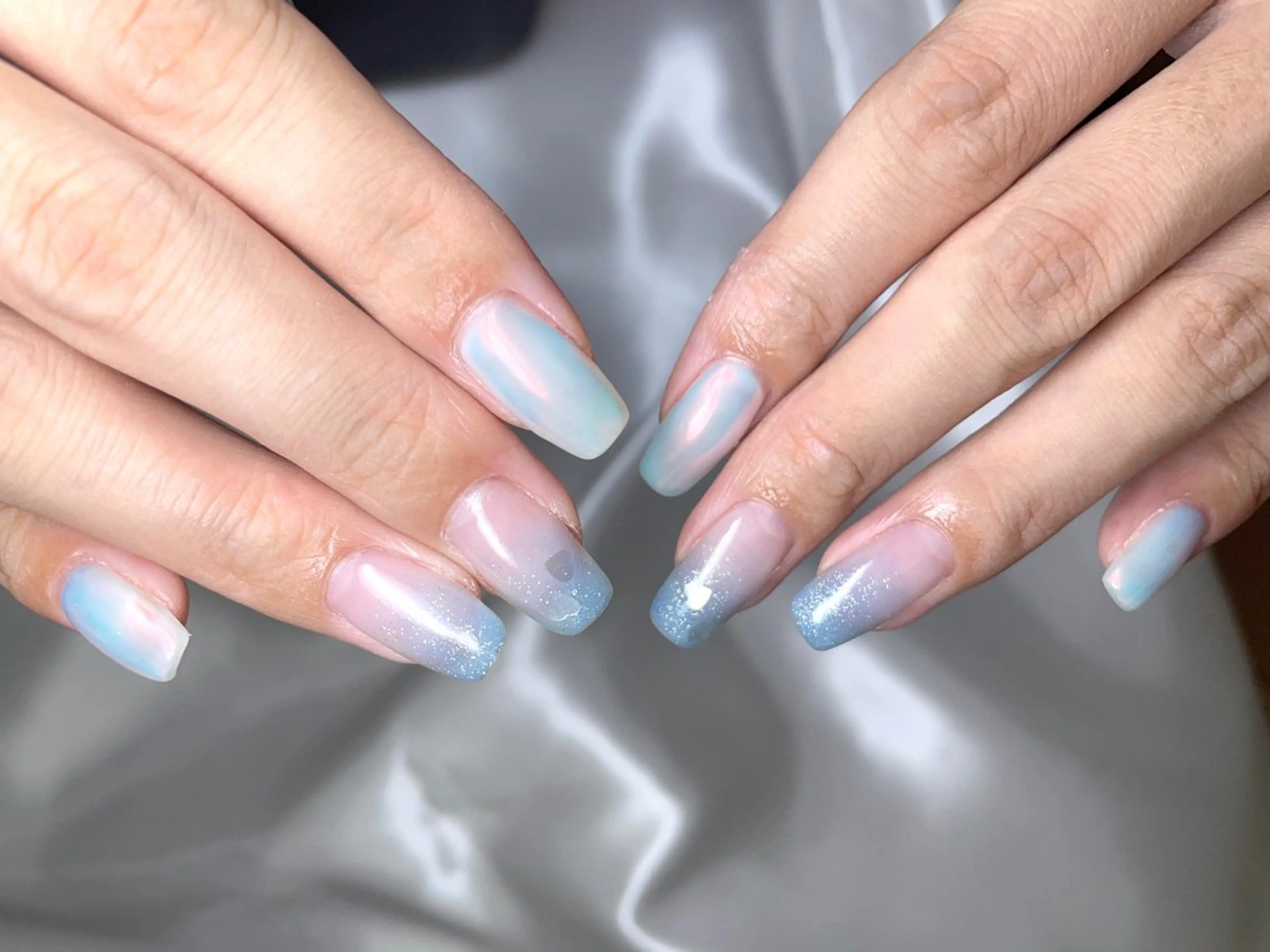 ネイル グラデーション ハート ハンドネイル nu NANAのネイルデザイン