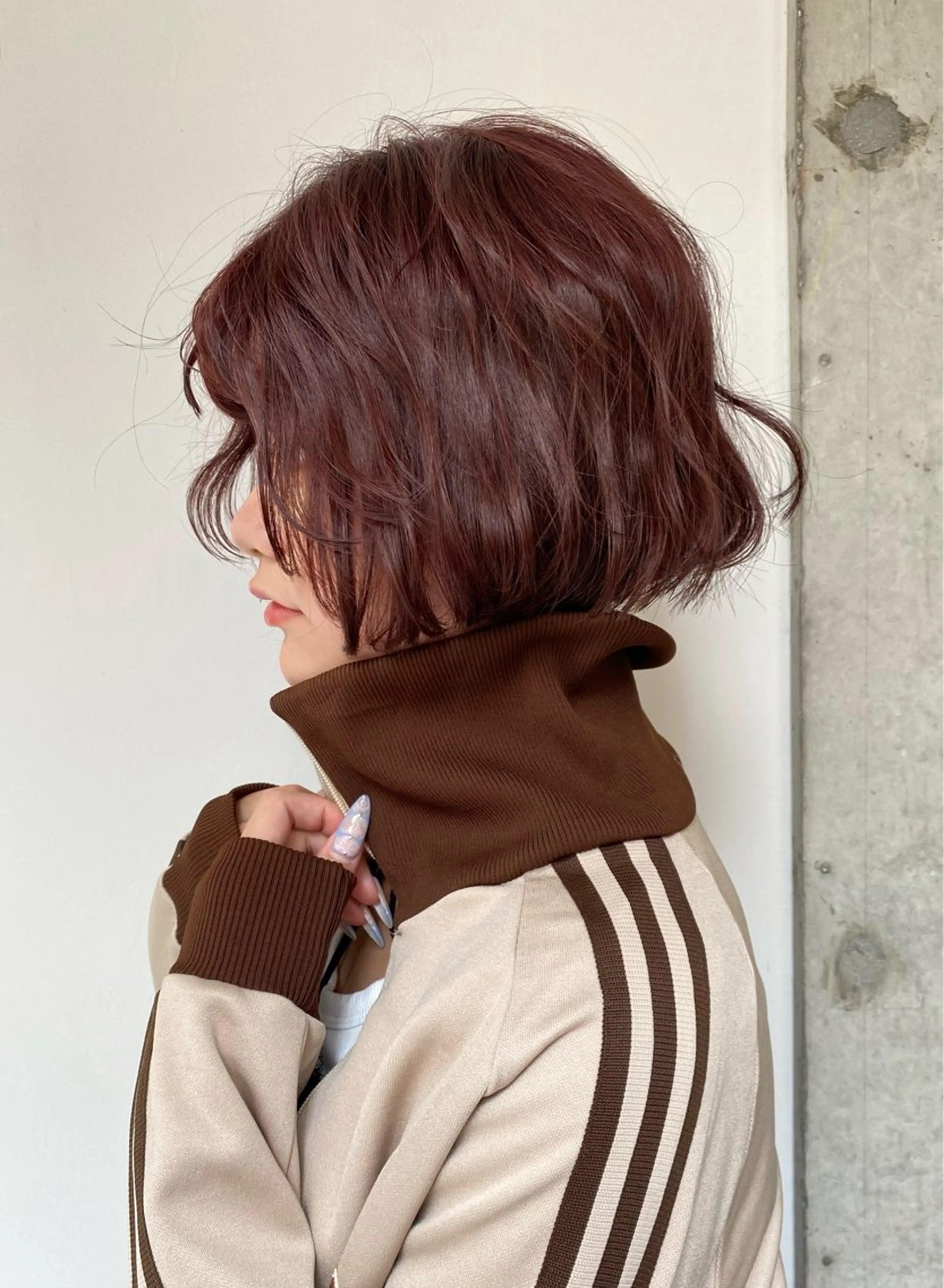 ミディアム カラー ボルドーカラー ヘアカラー ベージュカラー🐏 🤎塚原優芽のヘアスタイル