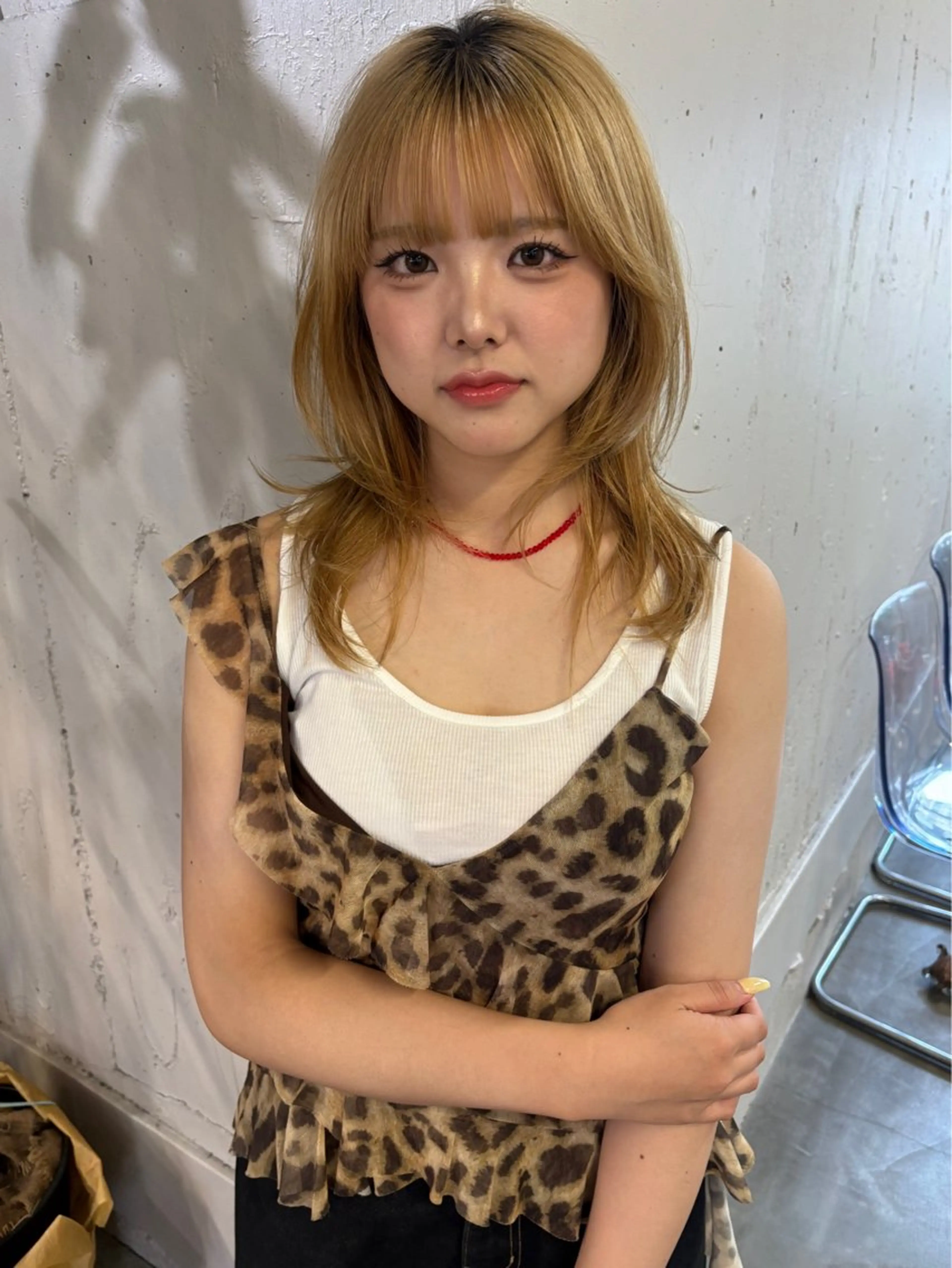 ミディアム レイヤーカット カット ヘアカラー 似合わせレイヤーカ ット　ʚɞ riiのヘアスタイル