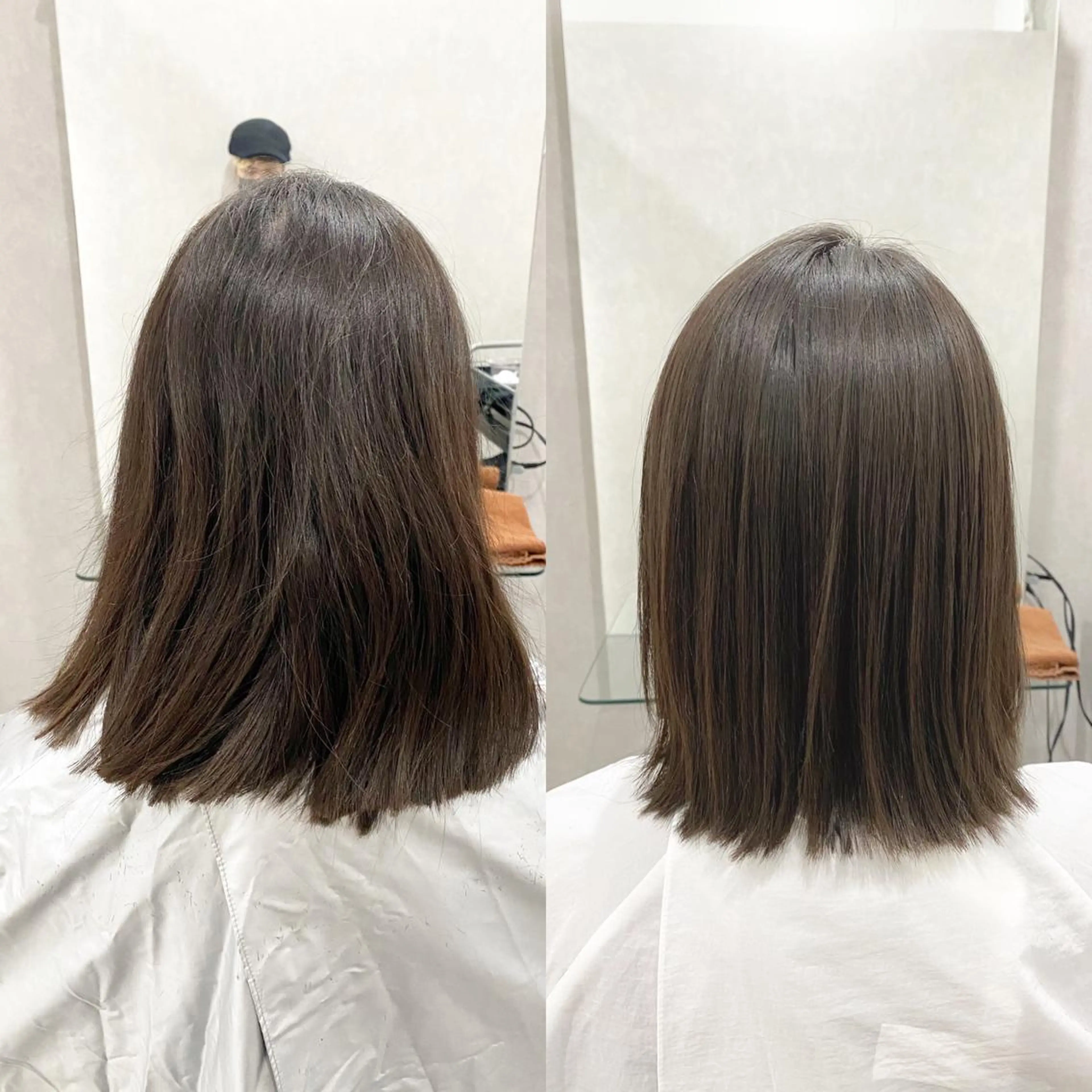 ミディアム カット 縮毛矯正 トリートメント ⭐️ショート⭐️美髪 矯正⭐️水口陸のヘアスタイル