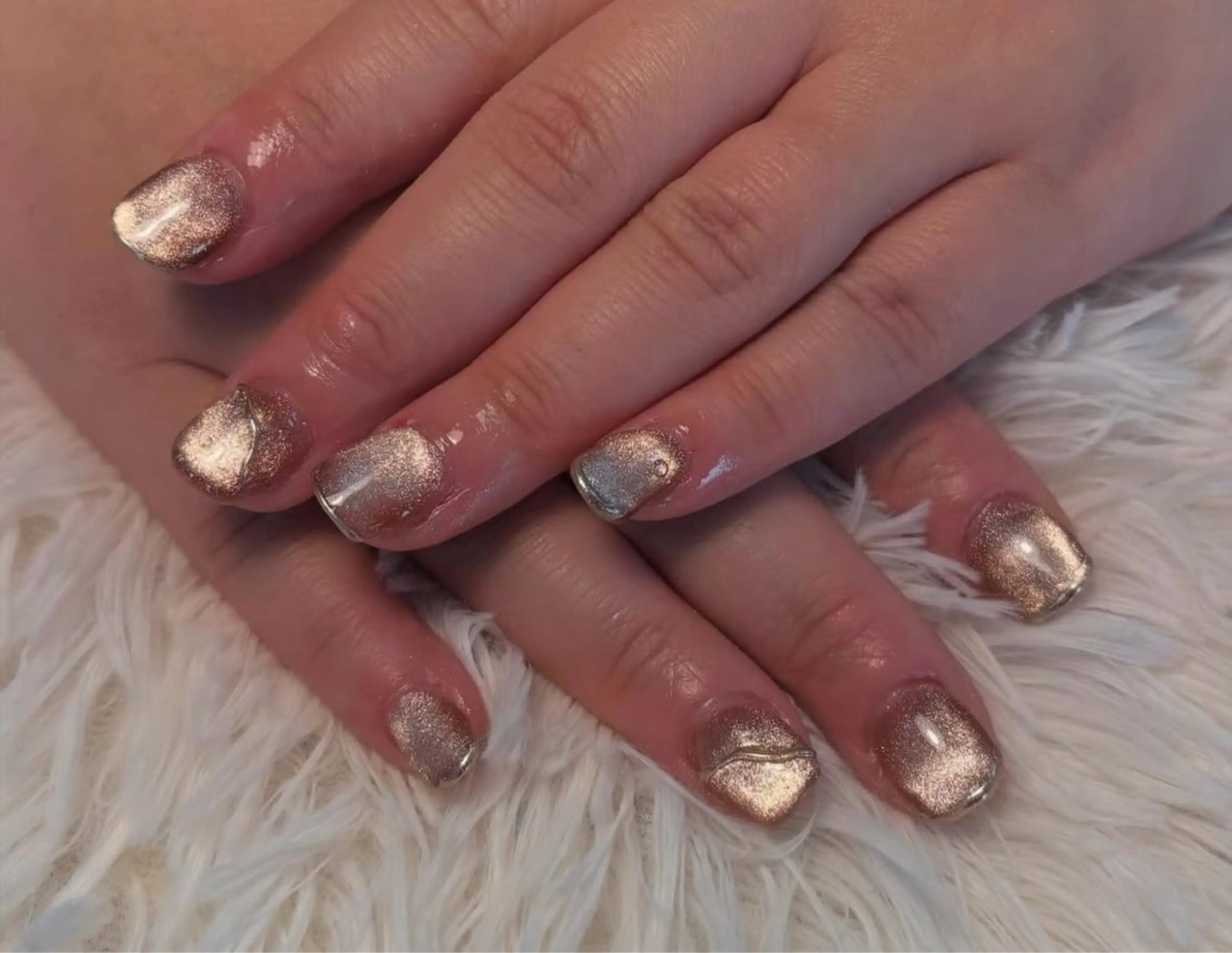 ネイル フラッシュネイル フットネイル フレンチネイル ジェルネイル ガラスフレンチ Nail salon Natulalのネイルデザイン