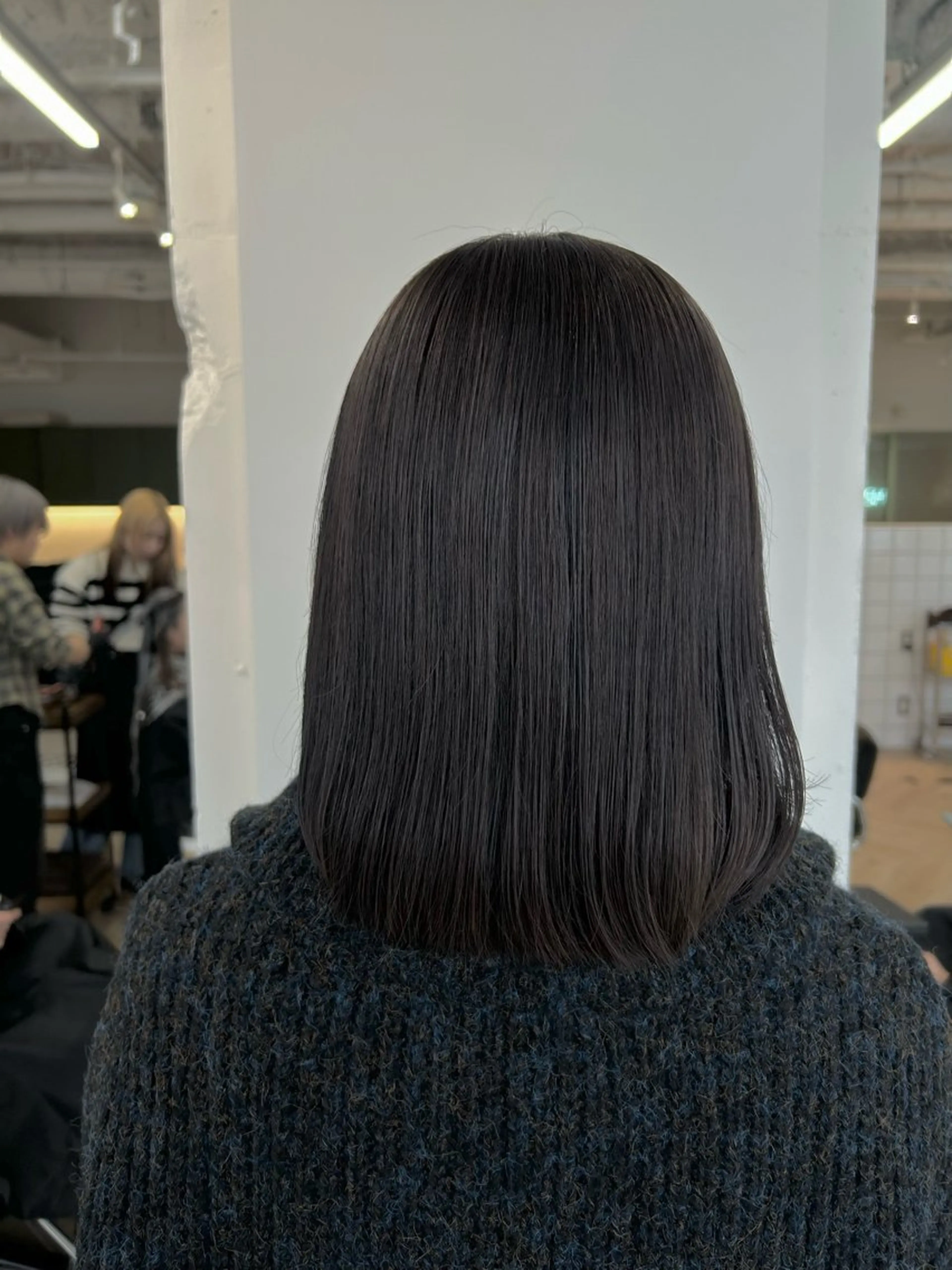 ミディアム カラー グレージュ カット ヘアカラー ベージュ/ダブルカラ ー/新潟駅/青柳萌果のヘアスタイル