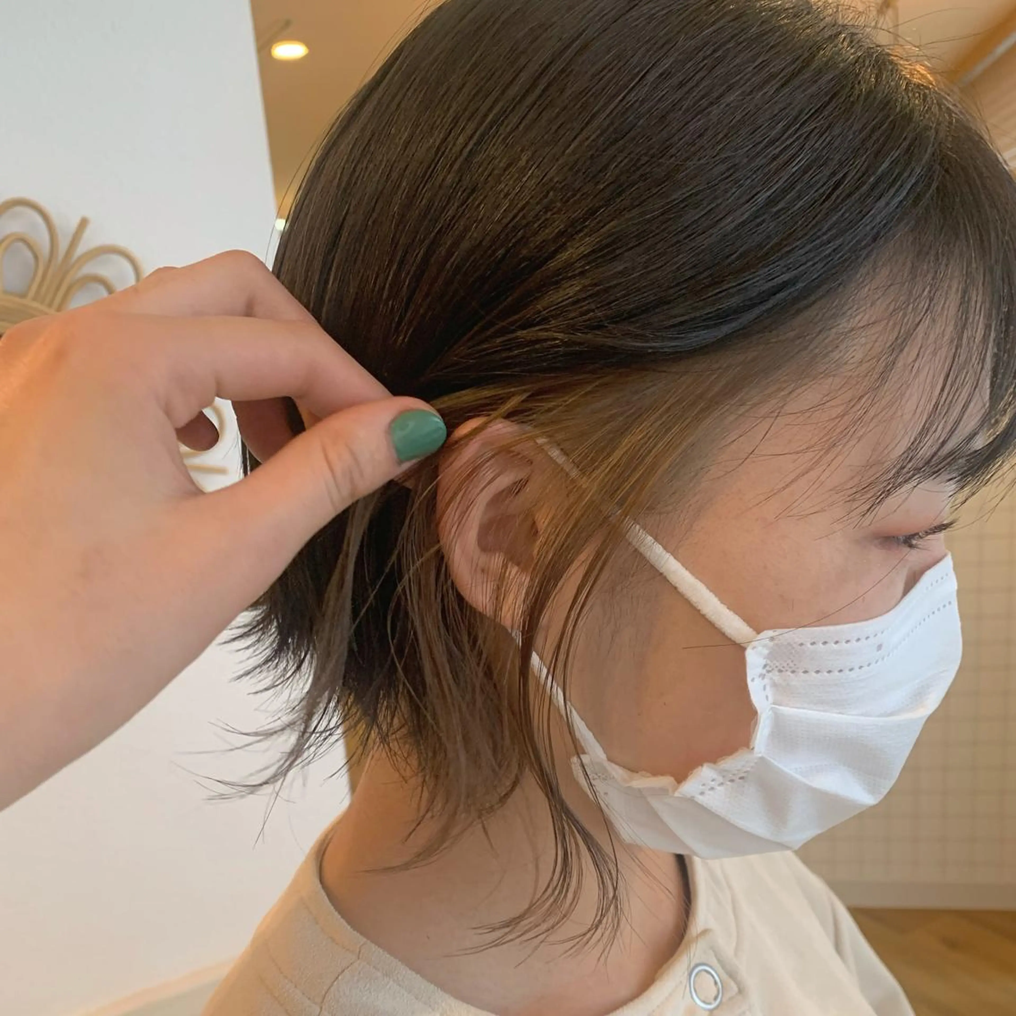 ショート カラー ブリーチ グレージュ cana カナ/tensionのヘアスタイル