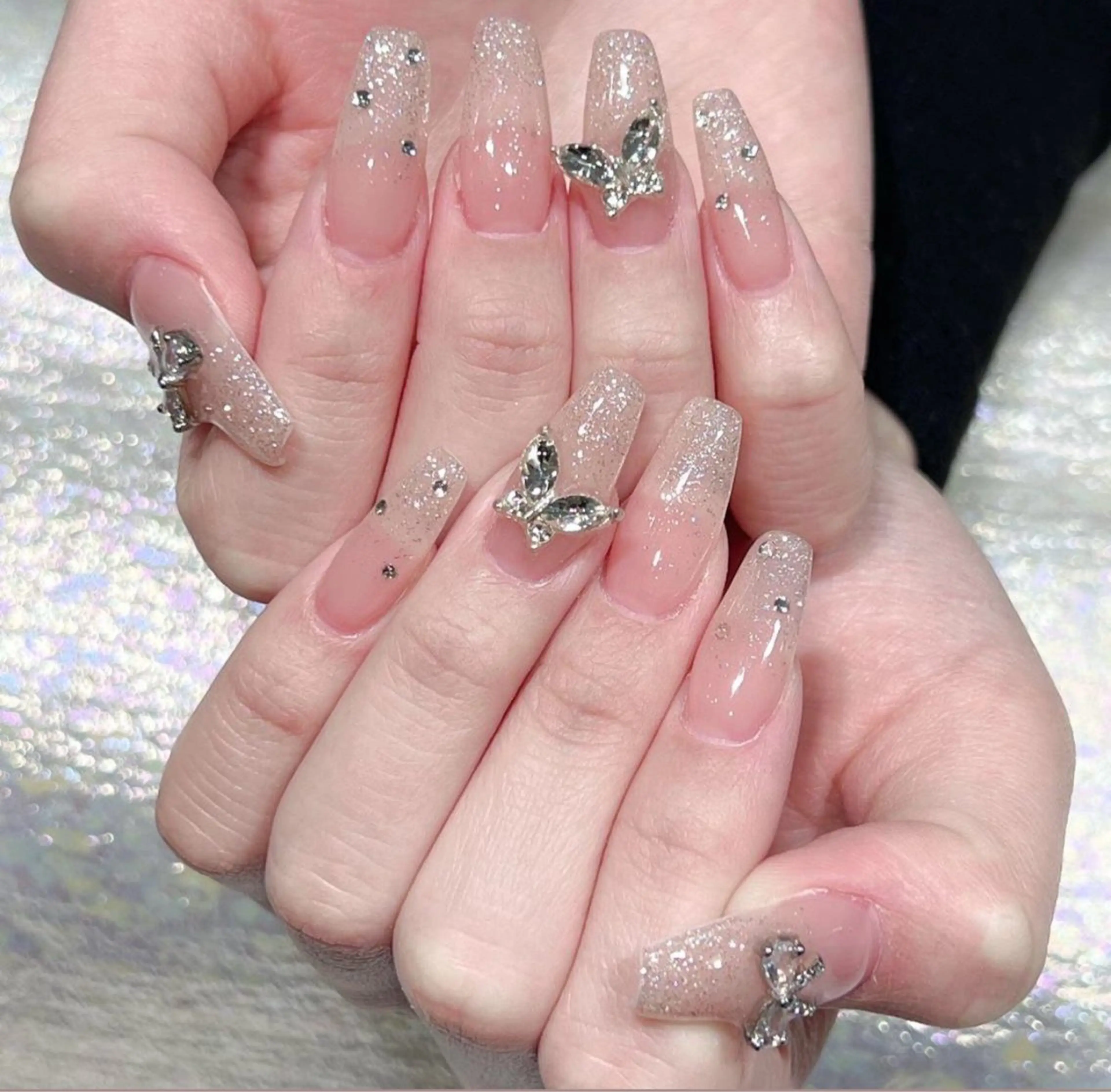 ネイル ハンドネイル Kaka_ パラジェル、長さだしのネイルデザイン