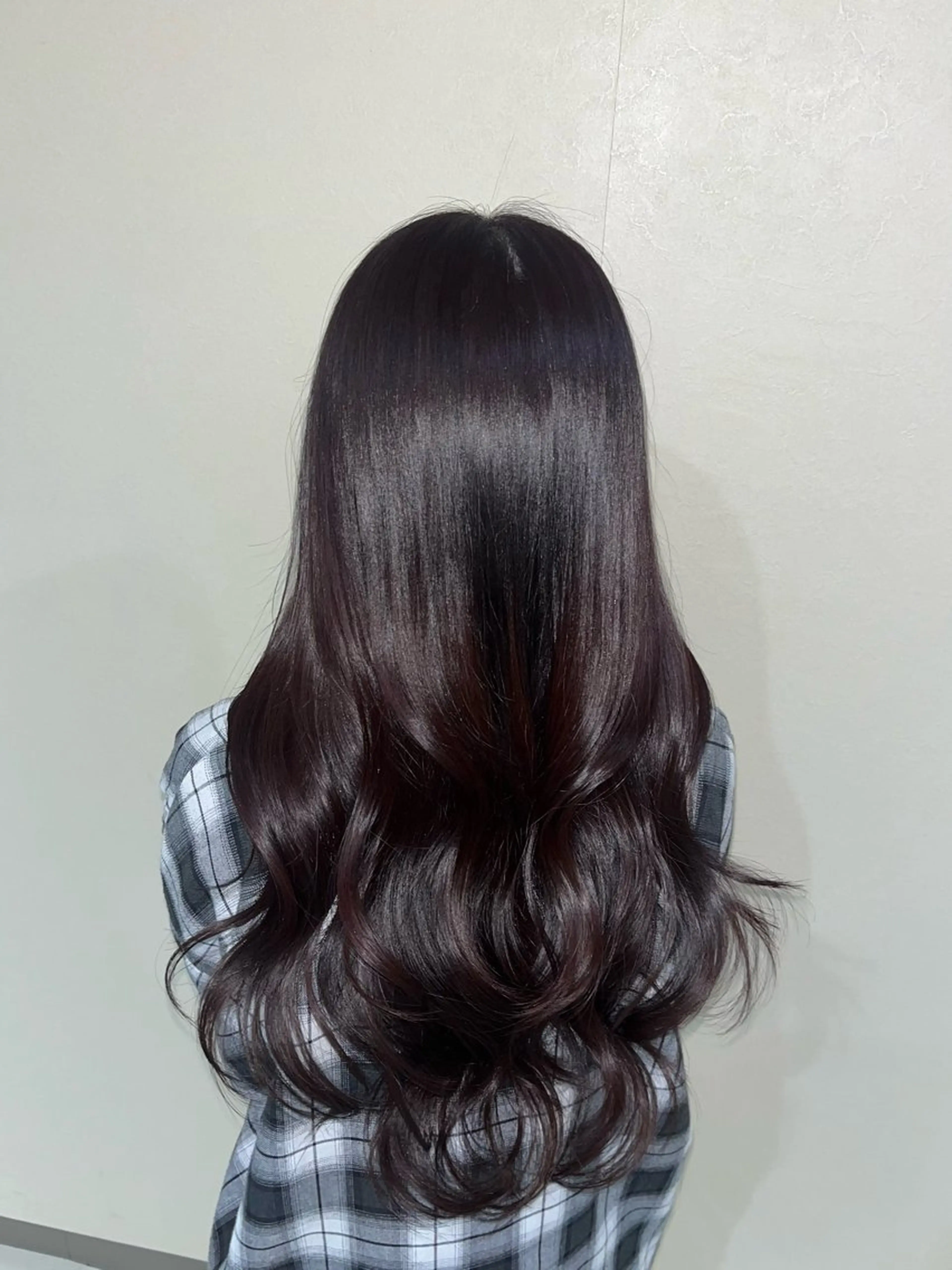 ロング カラー 艶カラー/暗髪/韓国 /着付け/ムカワのヘアスタイル