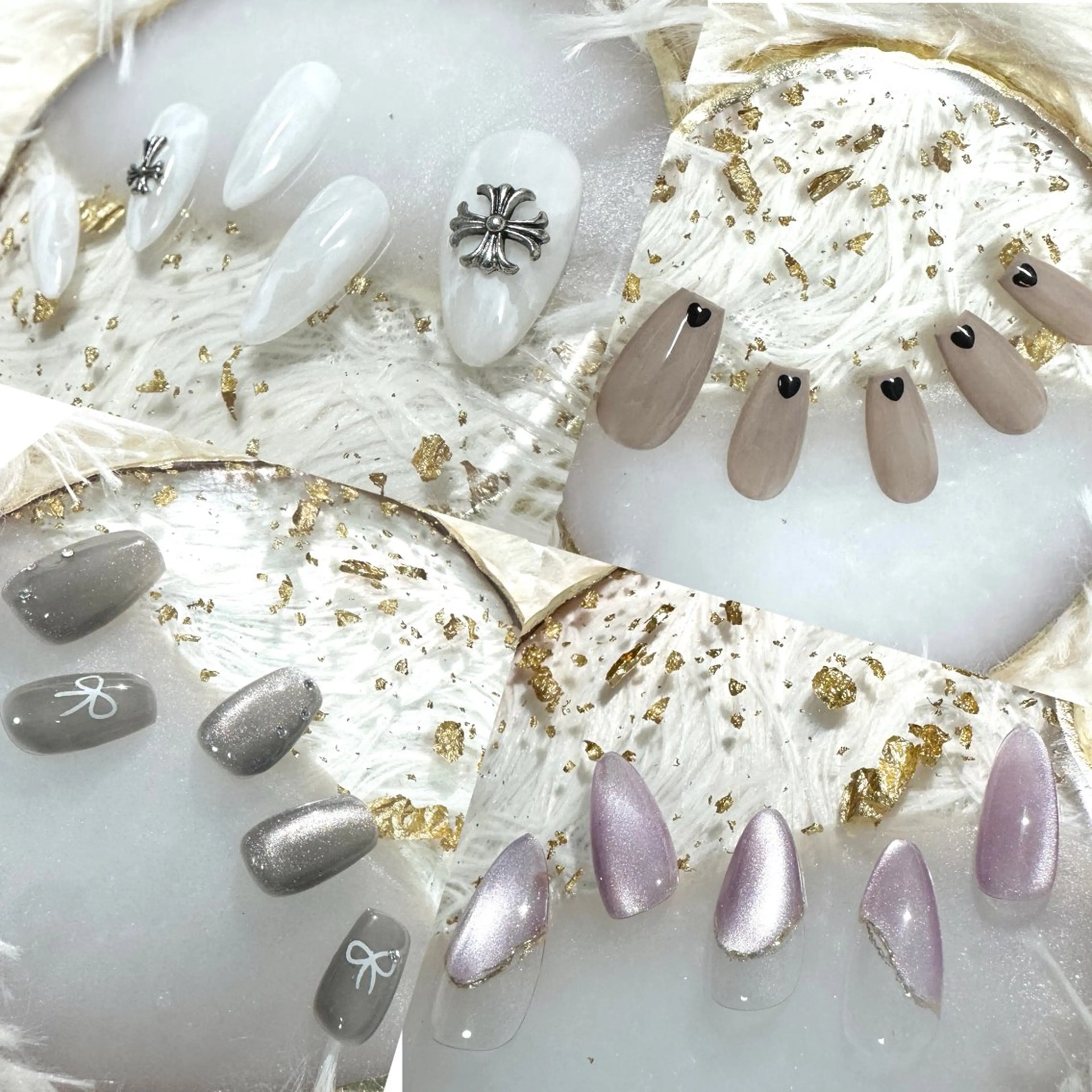 ネイル マグネットネイル ピンク ハンドネイル フットネイル nailsalon Any'bのネイルデザイン