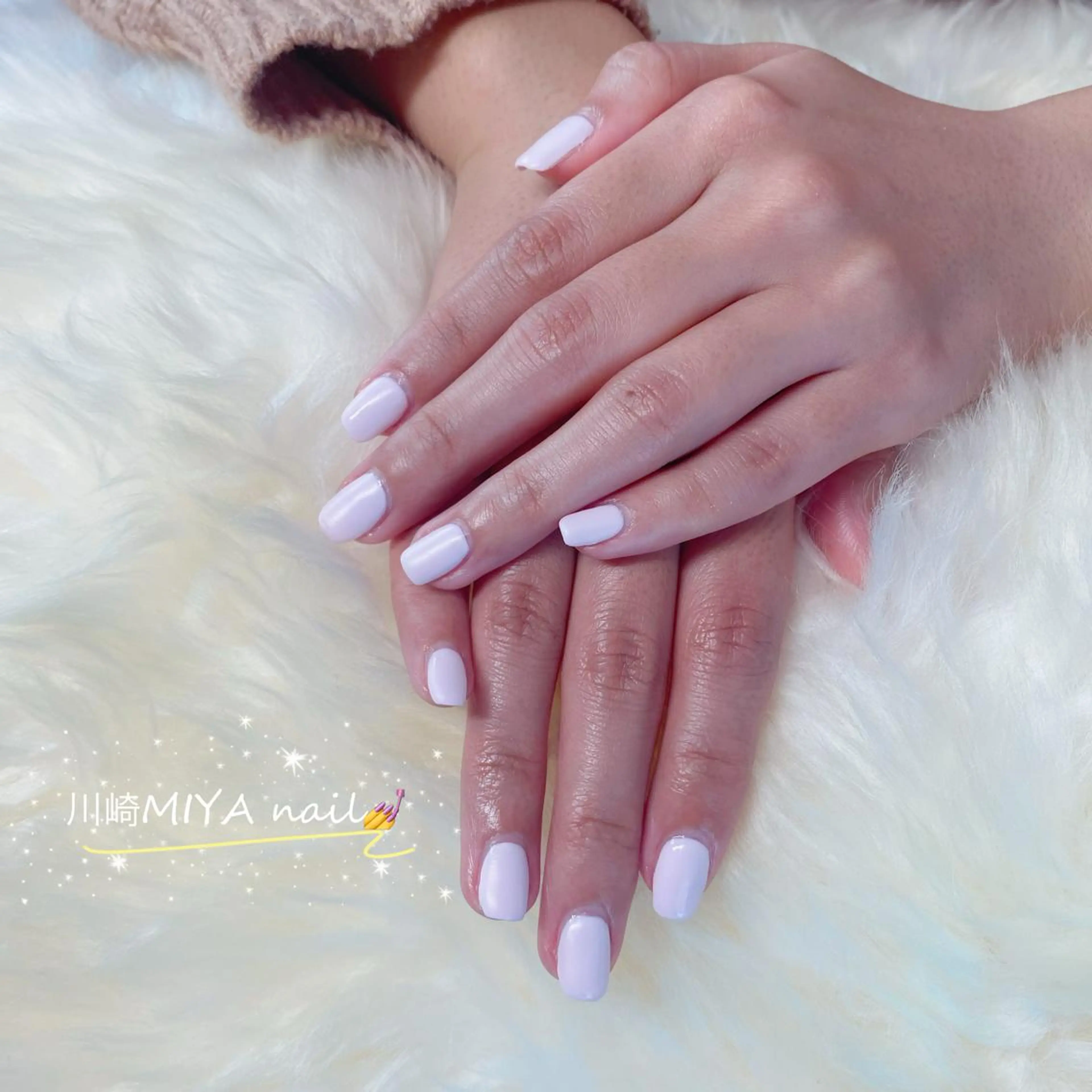 ミディアム ハンドネイル ハンドケア 💜MIYA nail川崎店のネイルデザイン