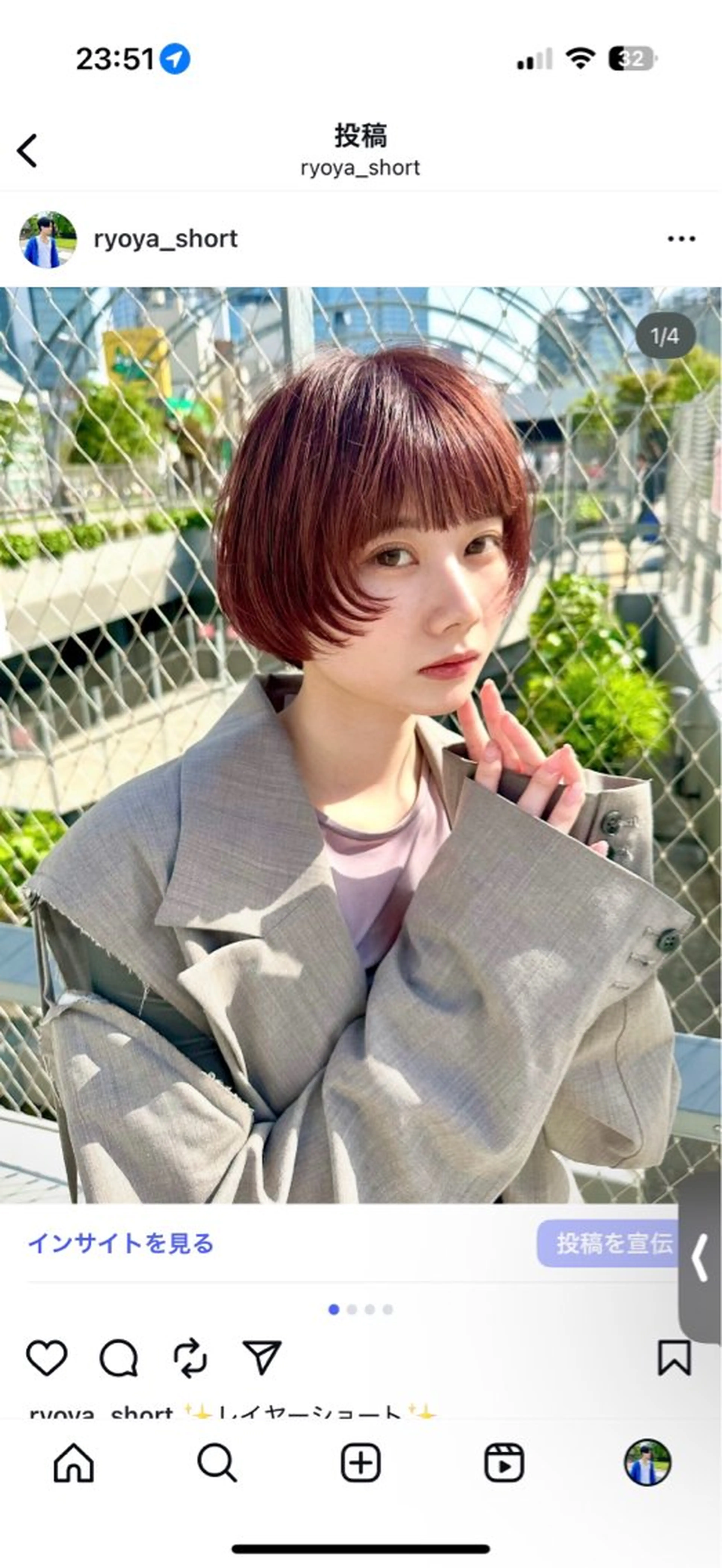 ショート カット ヘアカラー 骨格診断で絶対可愛い ✨丸みショート✨凌弥のヘアスタイル