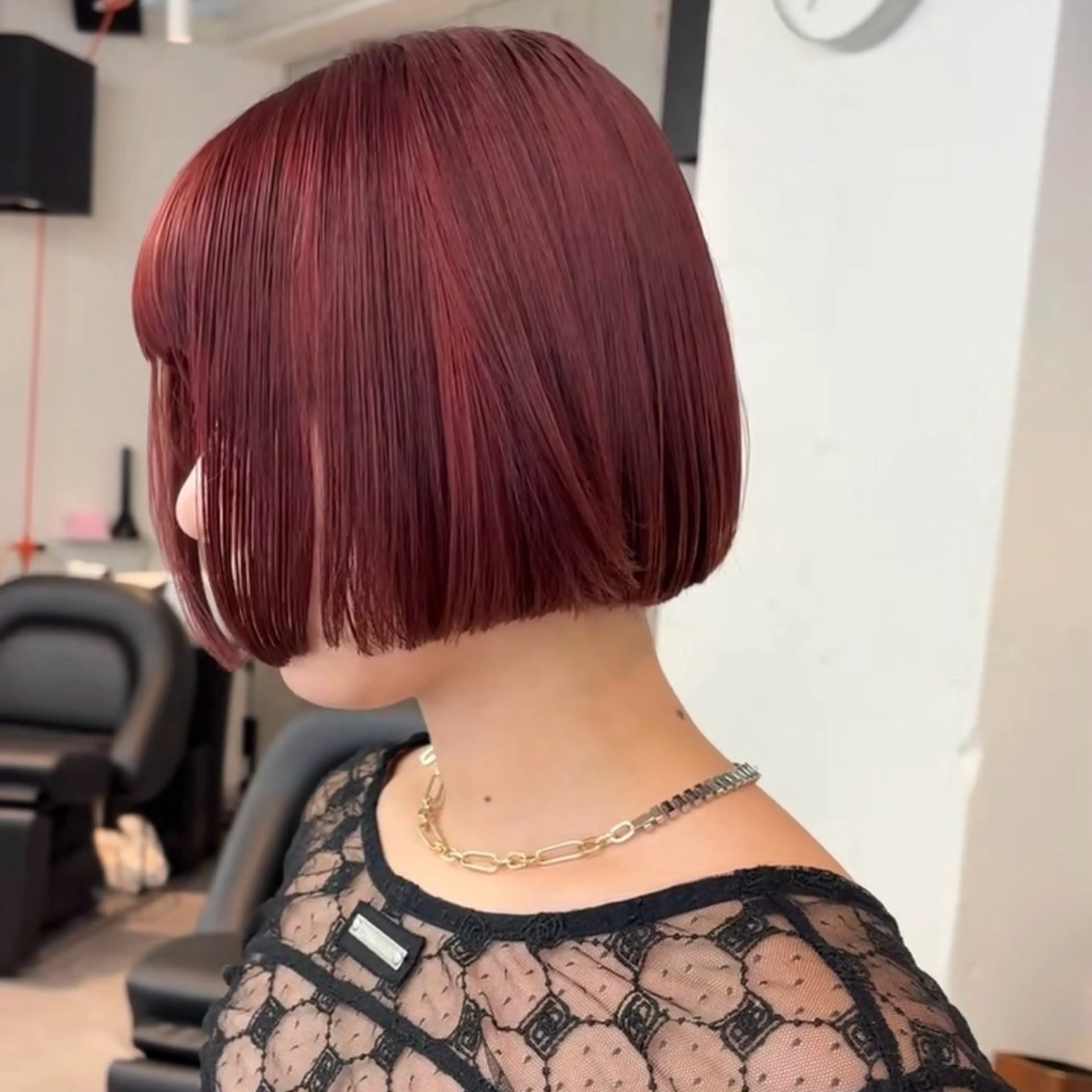 ショート カラー sity.　天神　大名所属・ブリーチなしカラー 暖色カラーのヘアスタイル