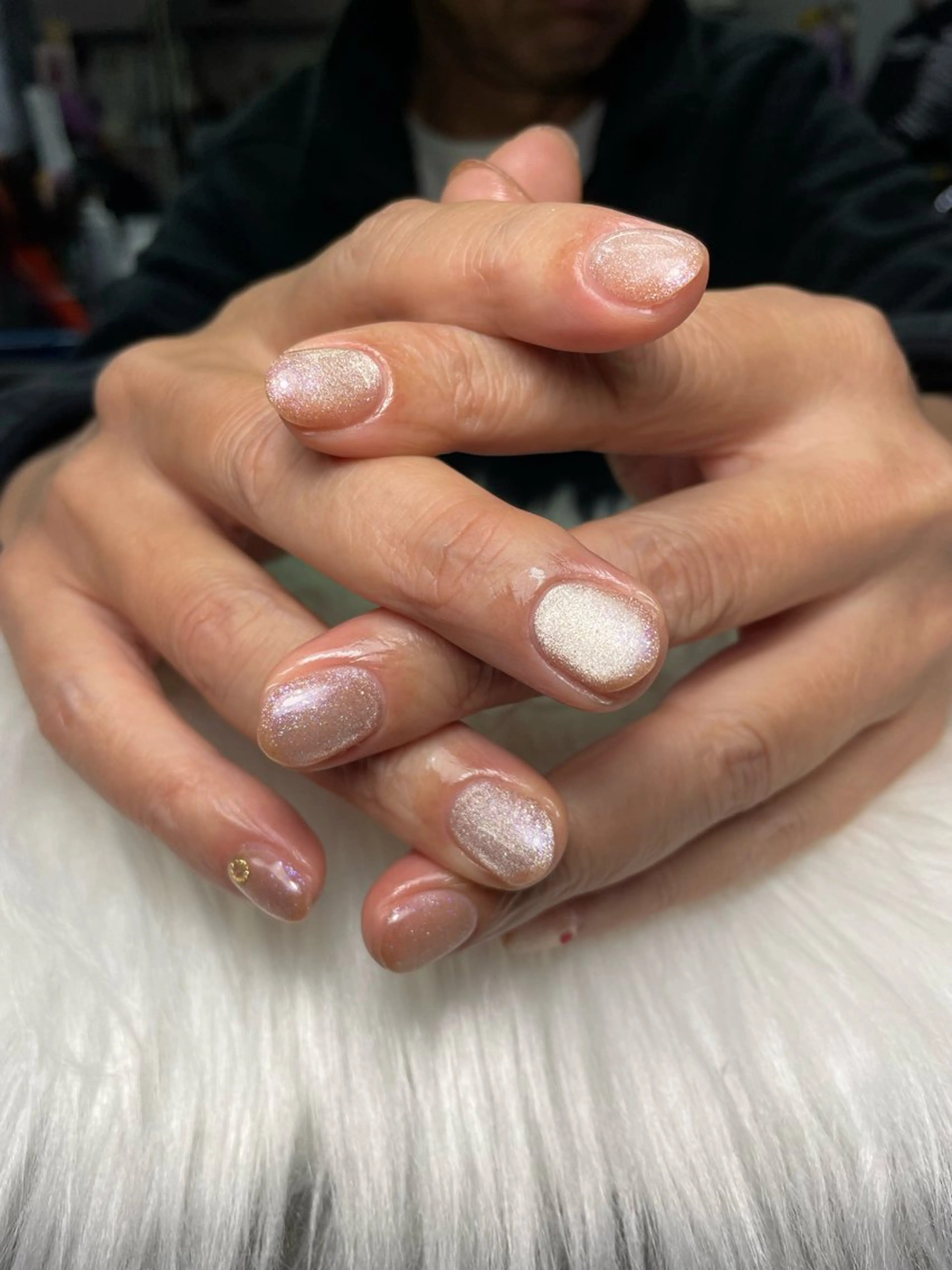 メンズ ネイル マグネットネイル ハンドネイル ハンドケア 美容室るーじゅ所属・美容室 るーじゅ/しいの木台のマツエク・マツパデザイン