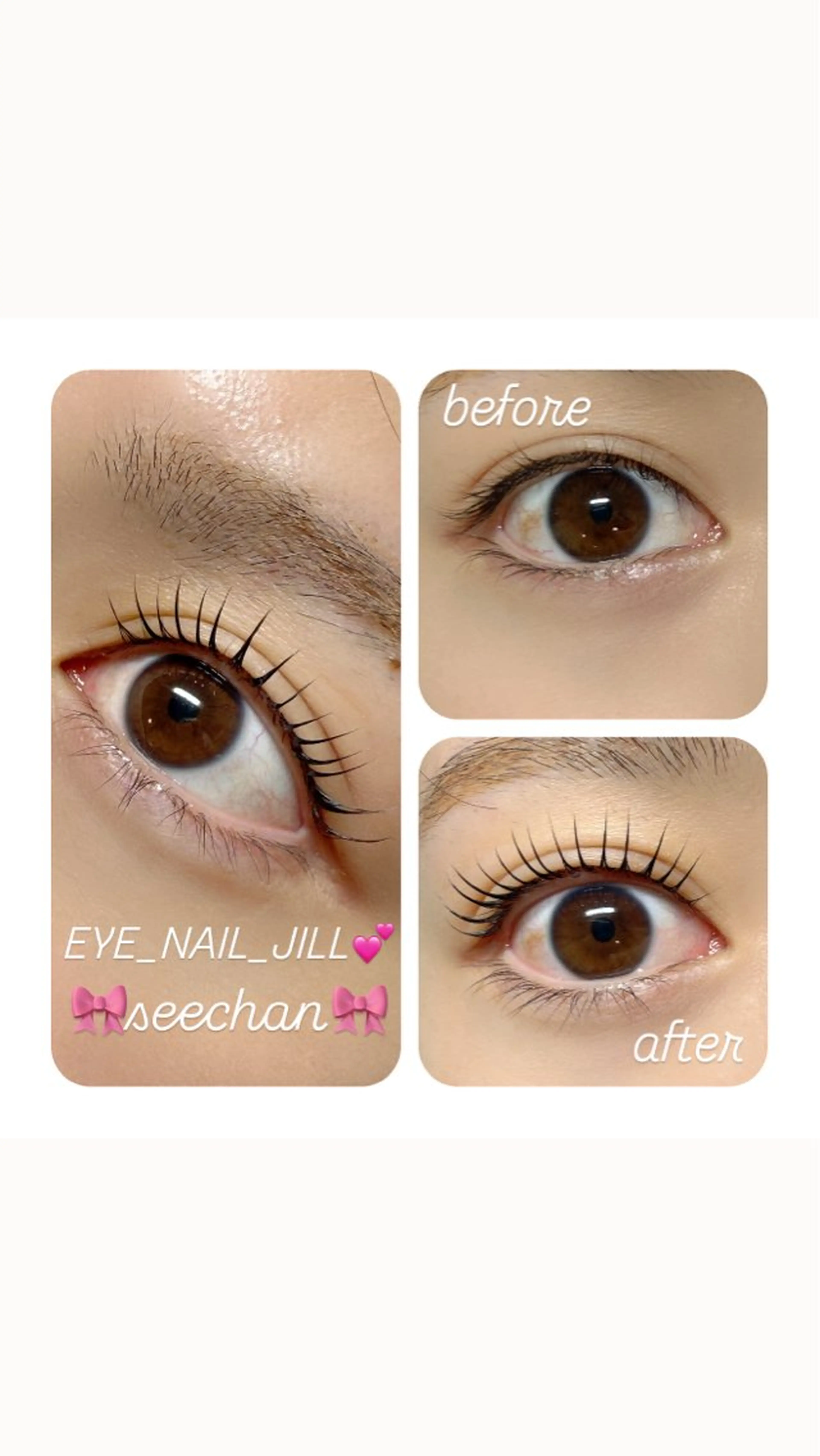 マツエク・マツパ 一重×まつ毛パーマ JILL seechanのネイルデザイン