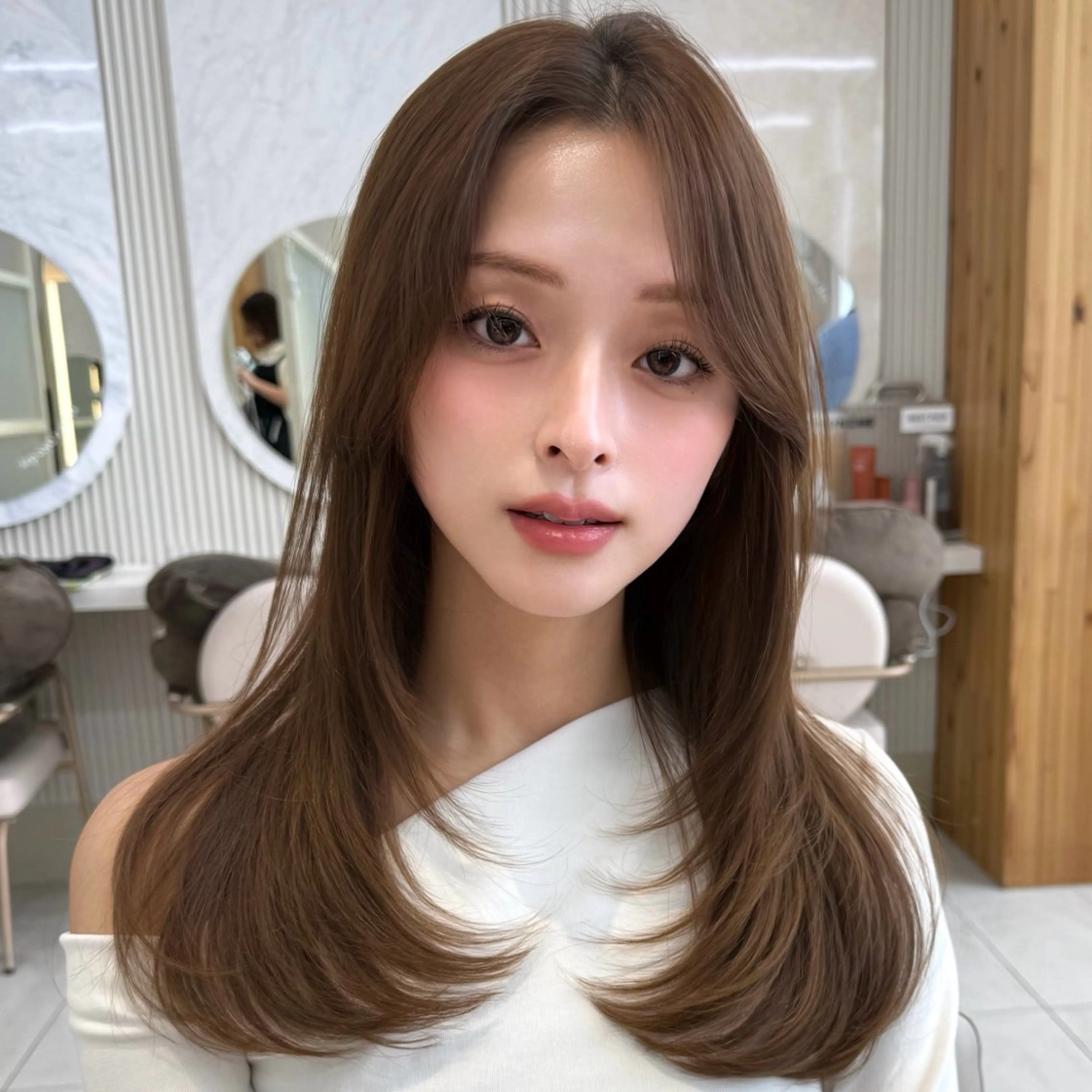 セミロング カット トリートメント 結べるレイヤー/ ミディアム/島田 佑のヘアスタイル