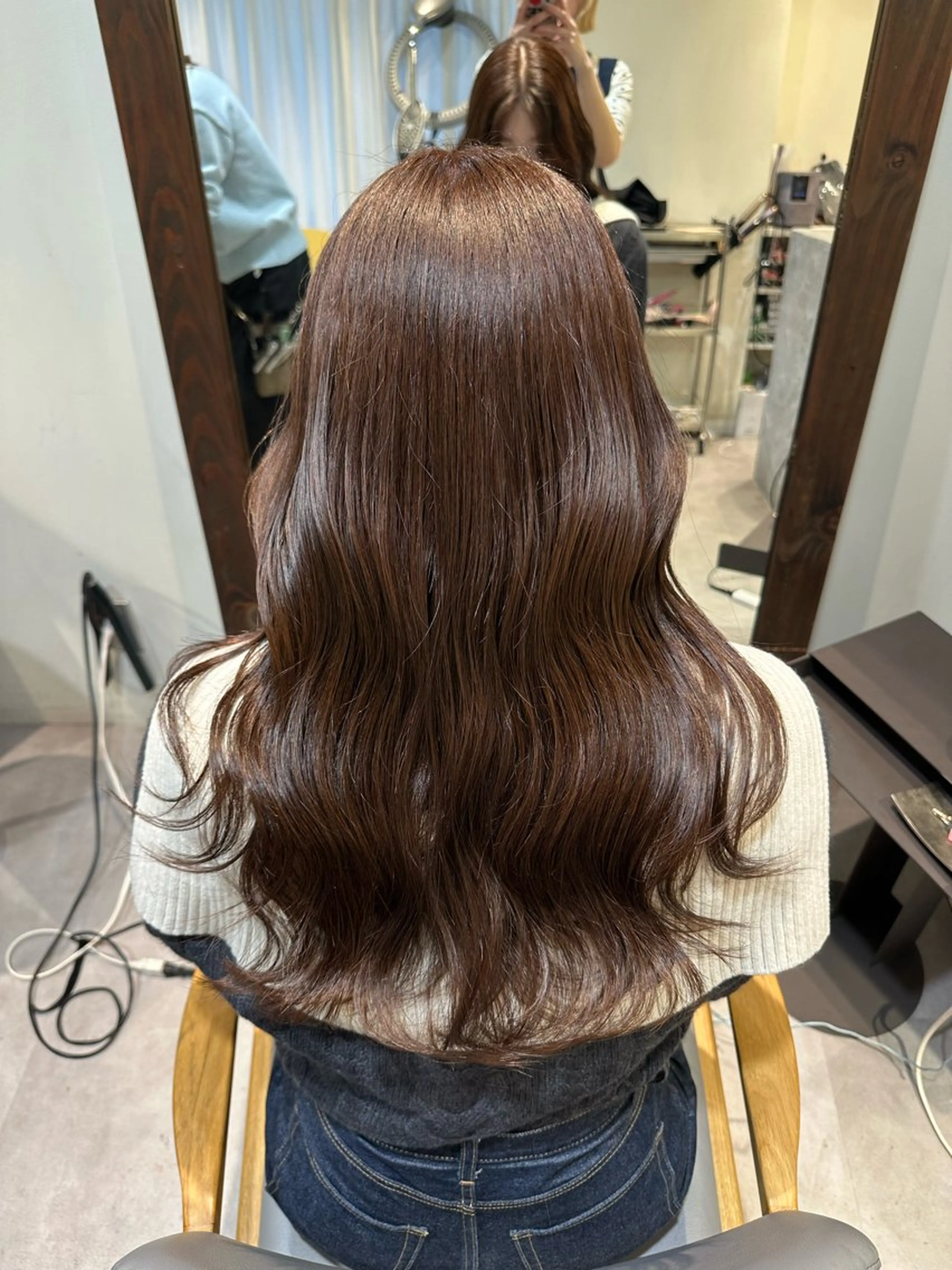 ロング カラー カット ヘアカラー HANAME 原宿美容室のヘアスタイル