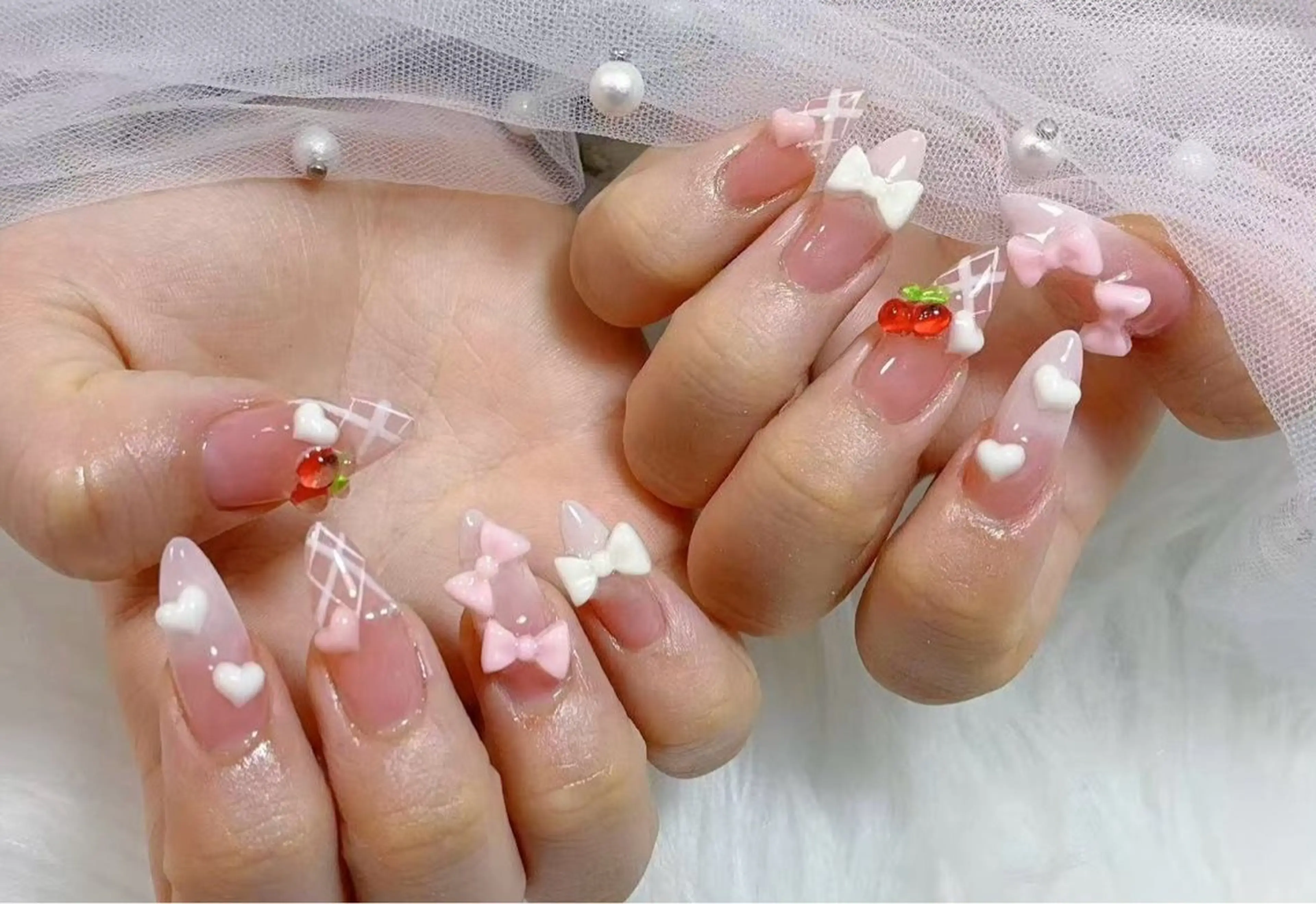 ネイル アニマル柄 チークネイル 成人式 フラッシュネイル フットネイル ハンドネイル 長さだし/持込/ ins風ネイル/Umのネイルデザイン