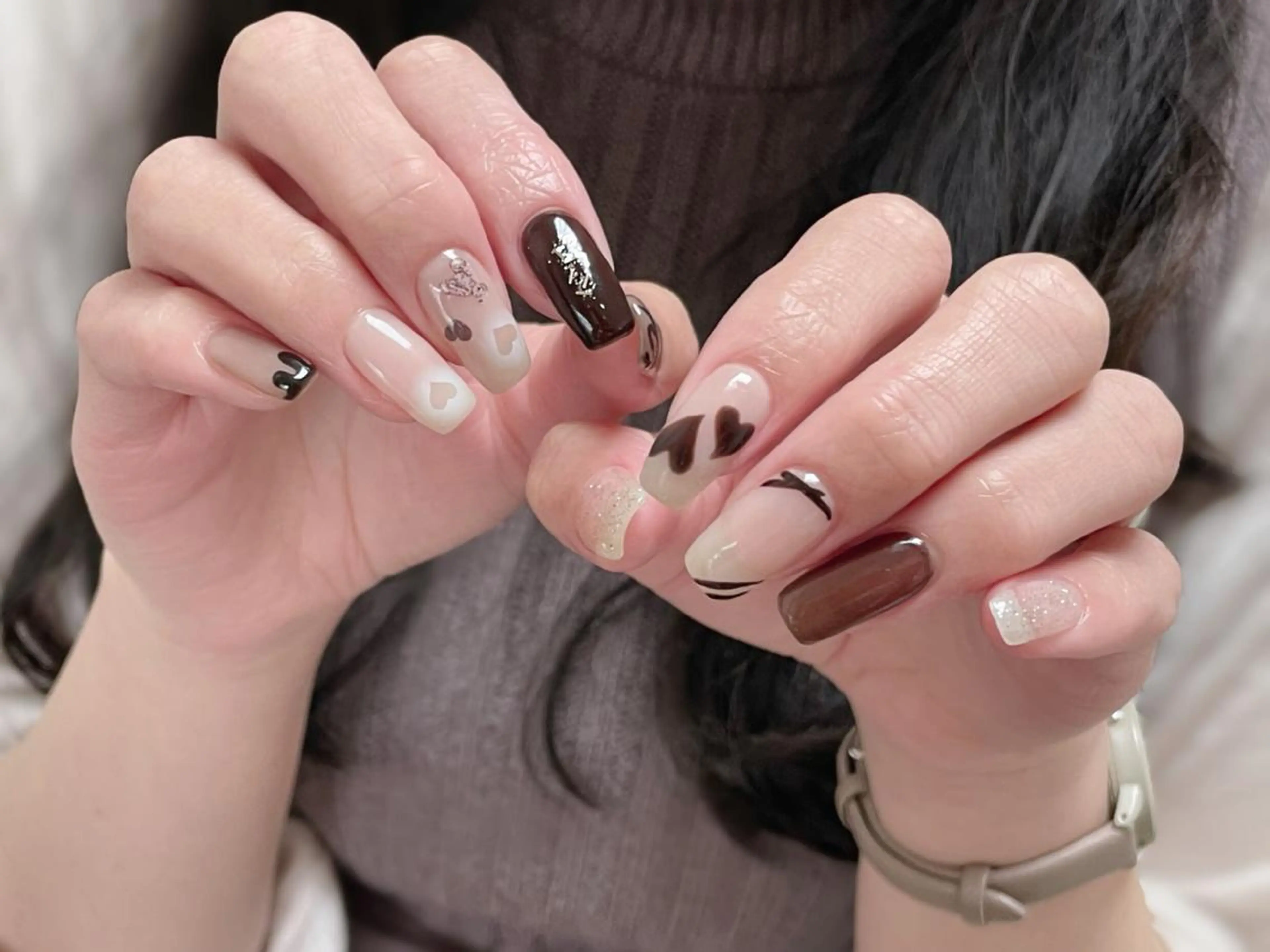 ネイル ホワイト ハンドネイル ＃ ｍｅのネイルデザイン