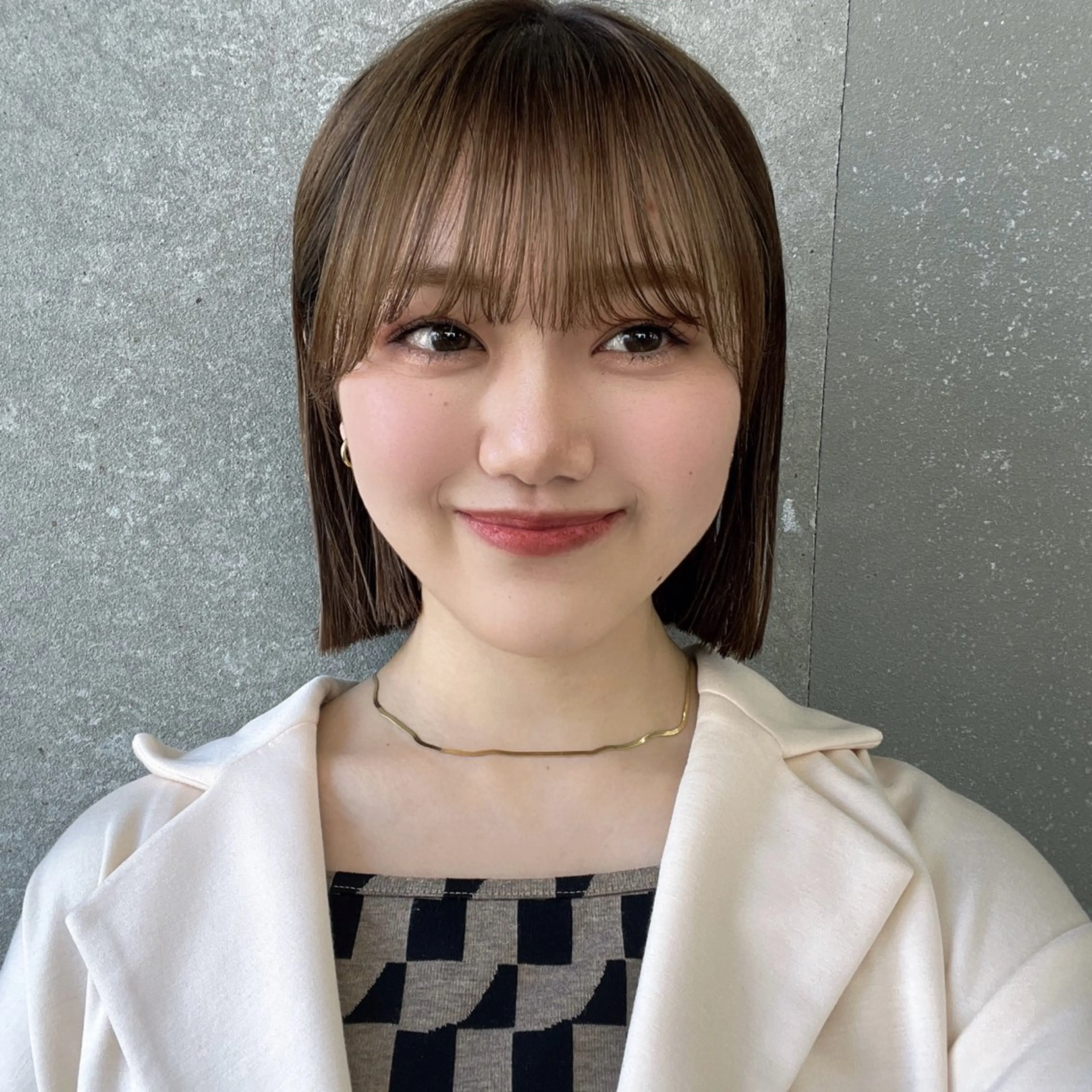 ショート カラー ボブ/巻ける縮毛矯正 /韓国レイヤーはなのヘアスタイル