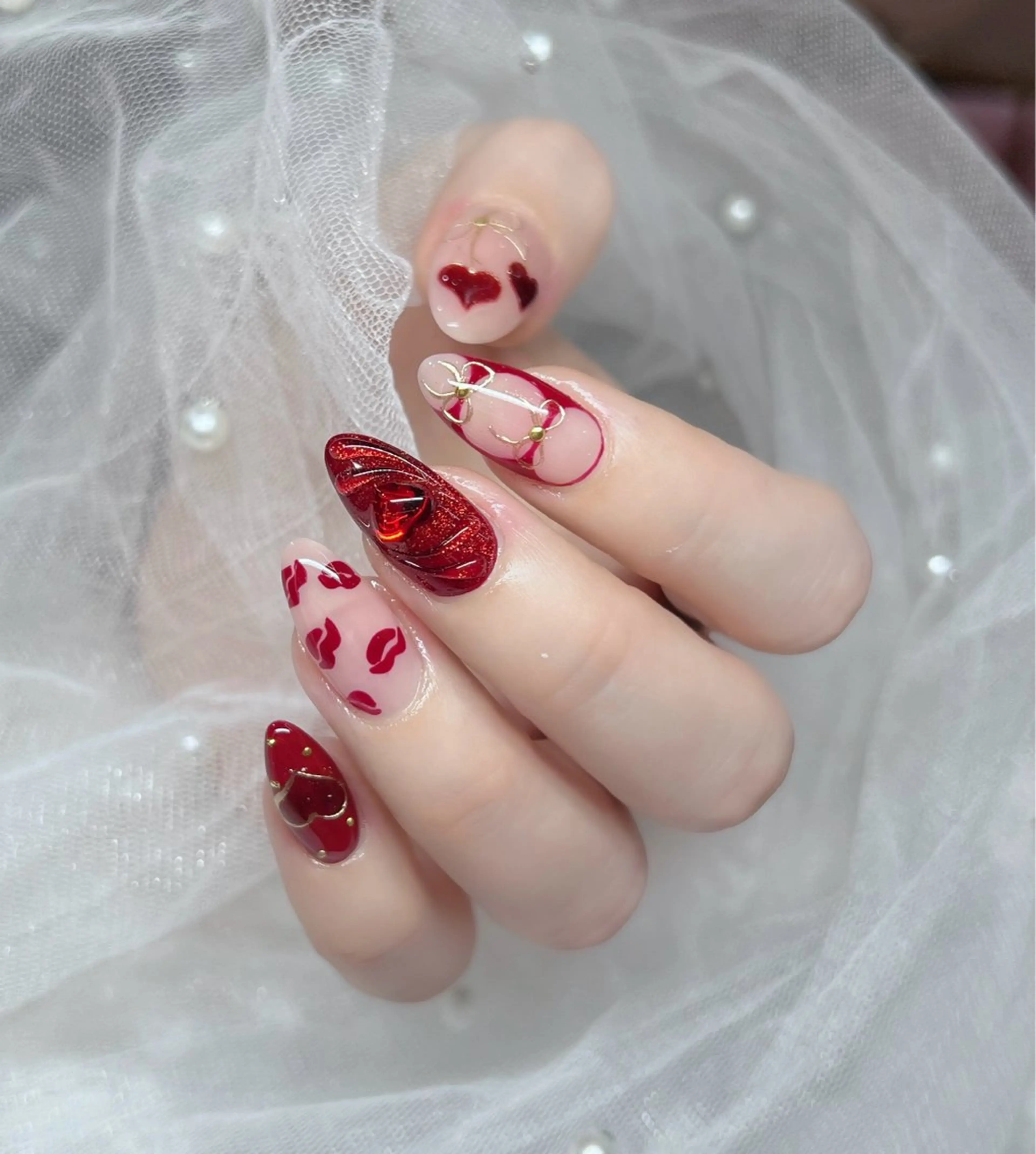 ネイル 🎀PG🩵 ネイルサロンのネイルデザイン