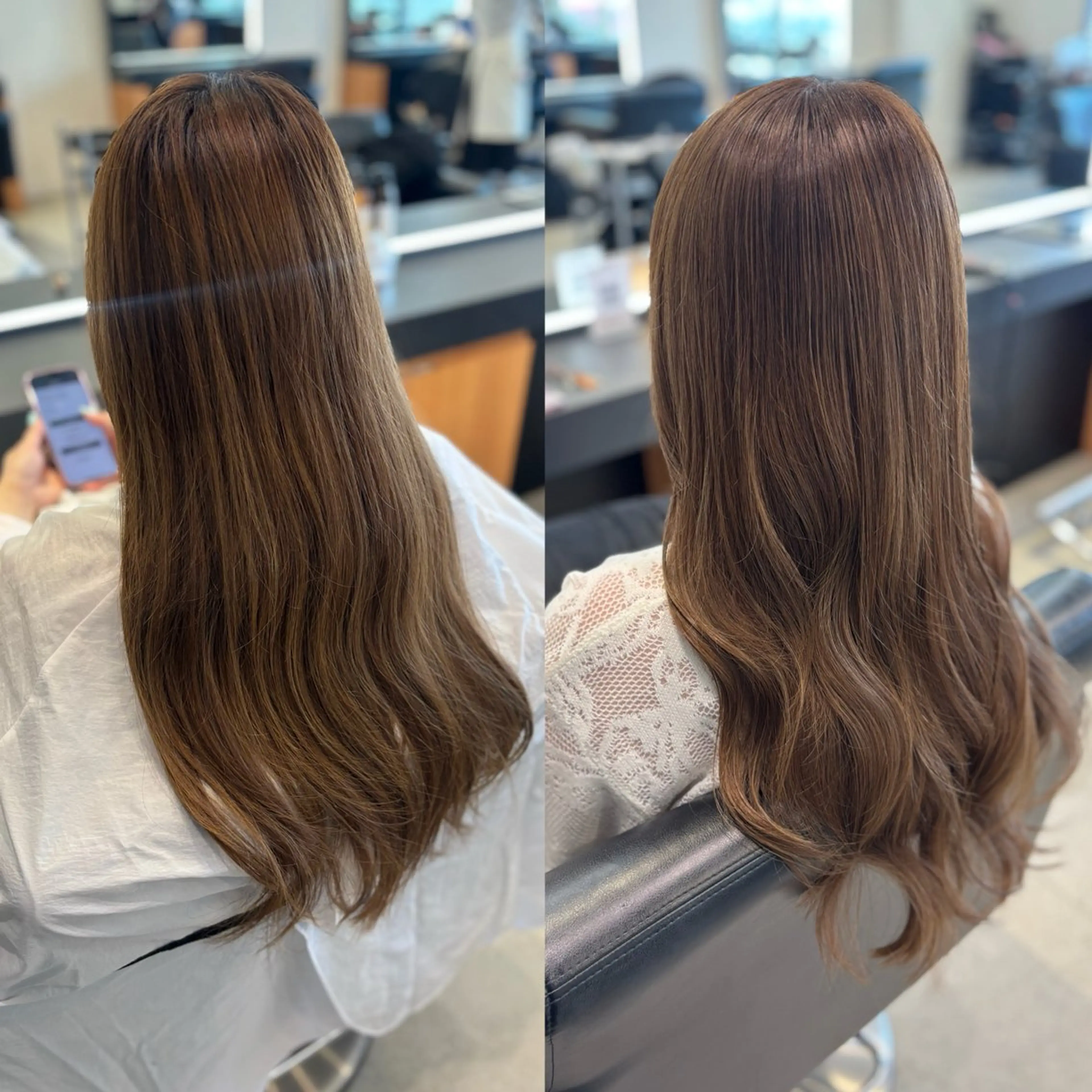 ロング カラー ベージュカラー ブリーチ 透明感カラー ブリーチなしカラー ヘアカラー トリートメント 髪質改善/伏見 RABU(ému)のヘアスタイル