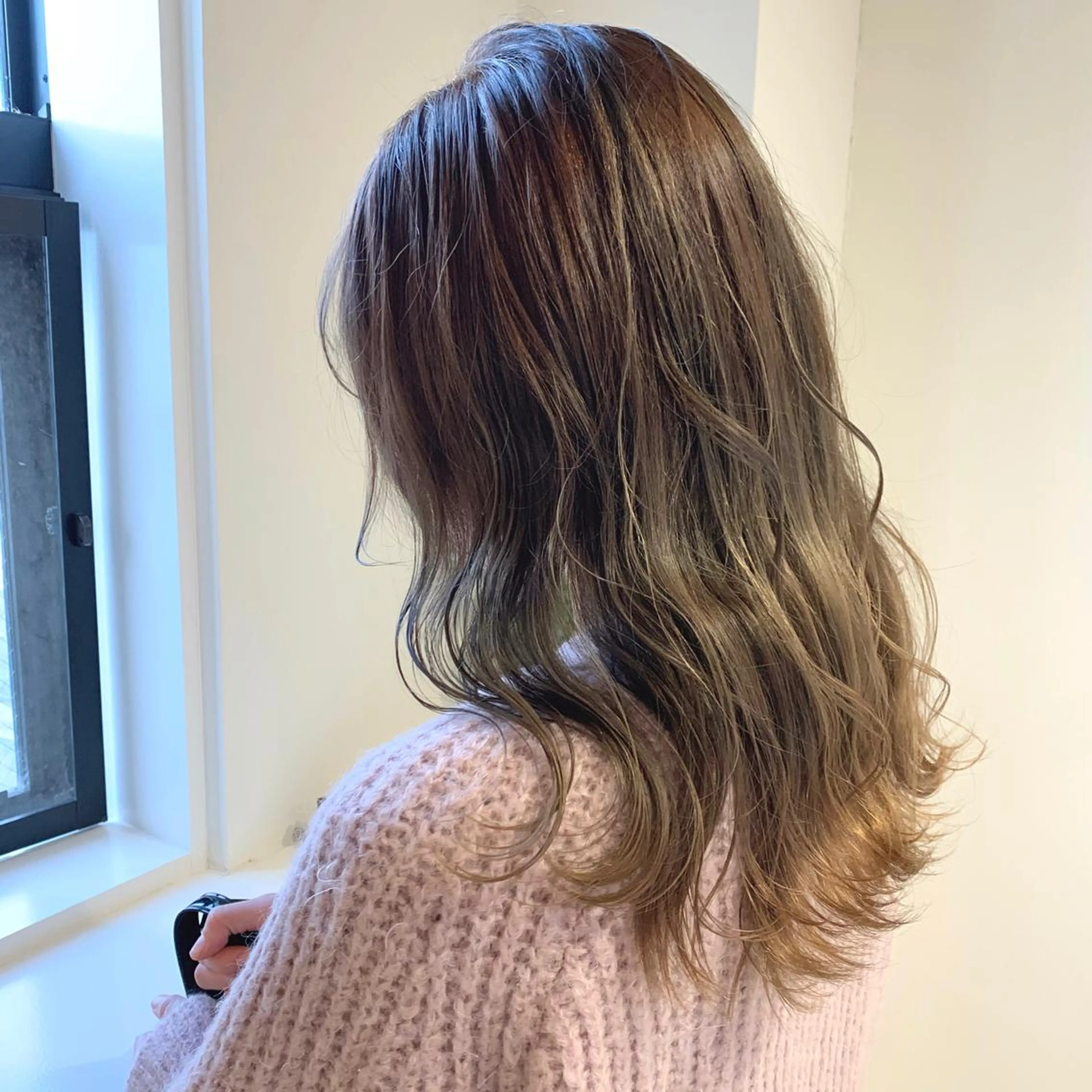 ミディアム カラー ハイライトカラー ハイライト 清水 亮太／赤み消しカラーのヘアスタイル